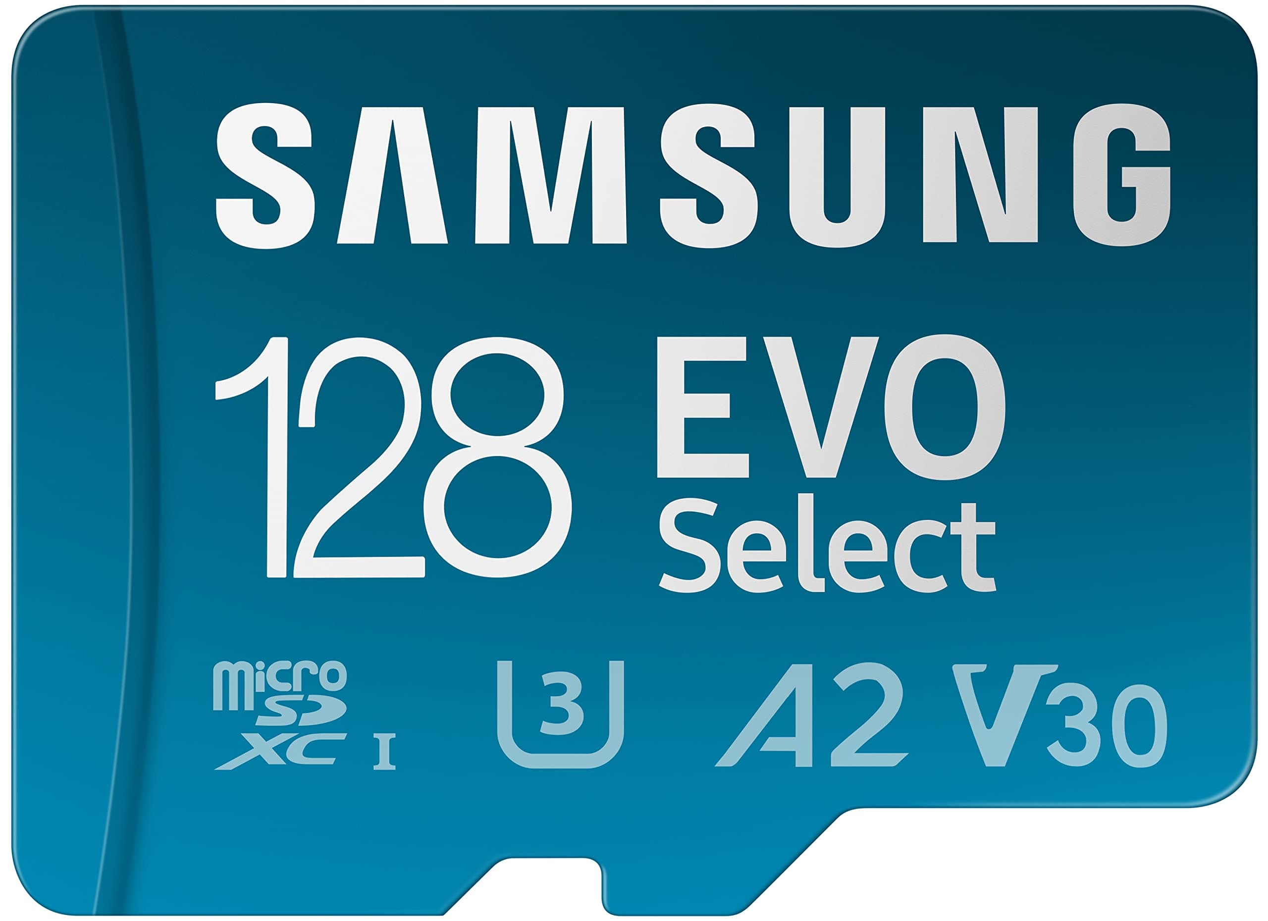 EVO Select Micro SD-Memory-Card + Adapter, 128GB microSDXC 130MB/s Full HD & 4K UHD, UHS-I, U3, A2, V30, Expanded Storage for Android Smartphones, Tablets, Nintendo-Switch (MB-ME128KA/AM)