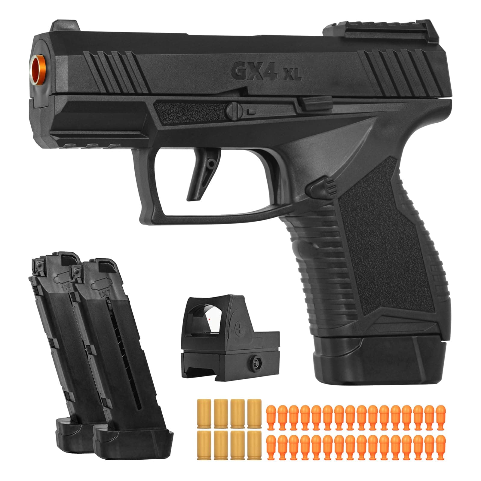 Soft Bullet Toys Gun for Boys, Empty Shell Ejecting Toy Gun, Toy Foam Blaster with Scope, Toy Pistol for Kids Boys Girls Age 8+ (Black)