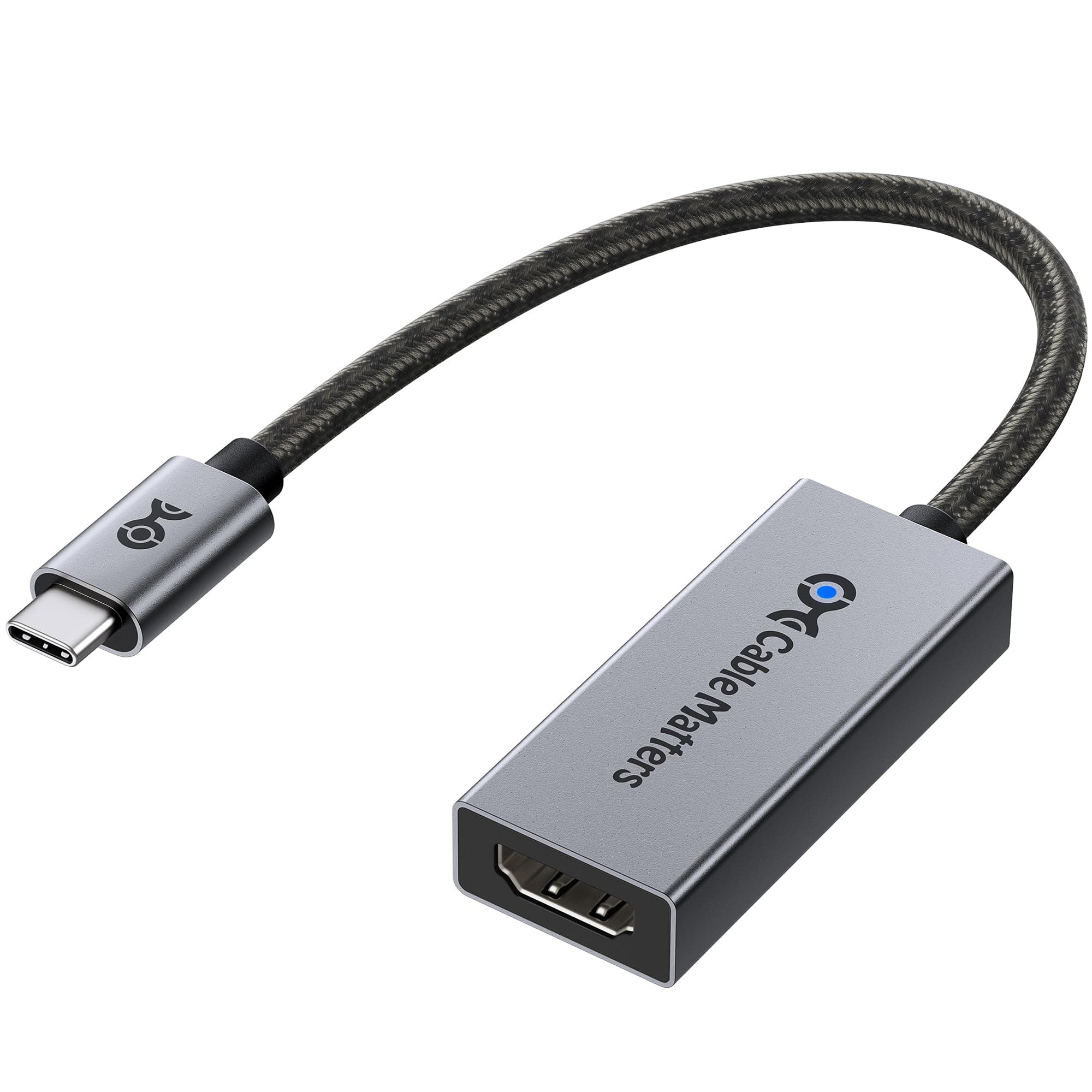 Cable Matters 48Gbps USB C to HDMI 2.1 Adapter Supporting 4K 120Hz and 8K HDR - Thunderbolt 3 and Thunderbolt 4 Port Compatible - Maximum Resolution on Mac is 4K@60Hz