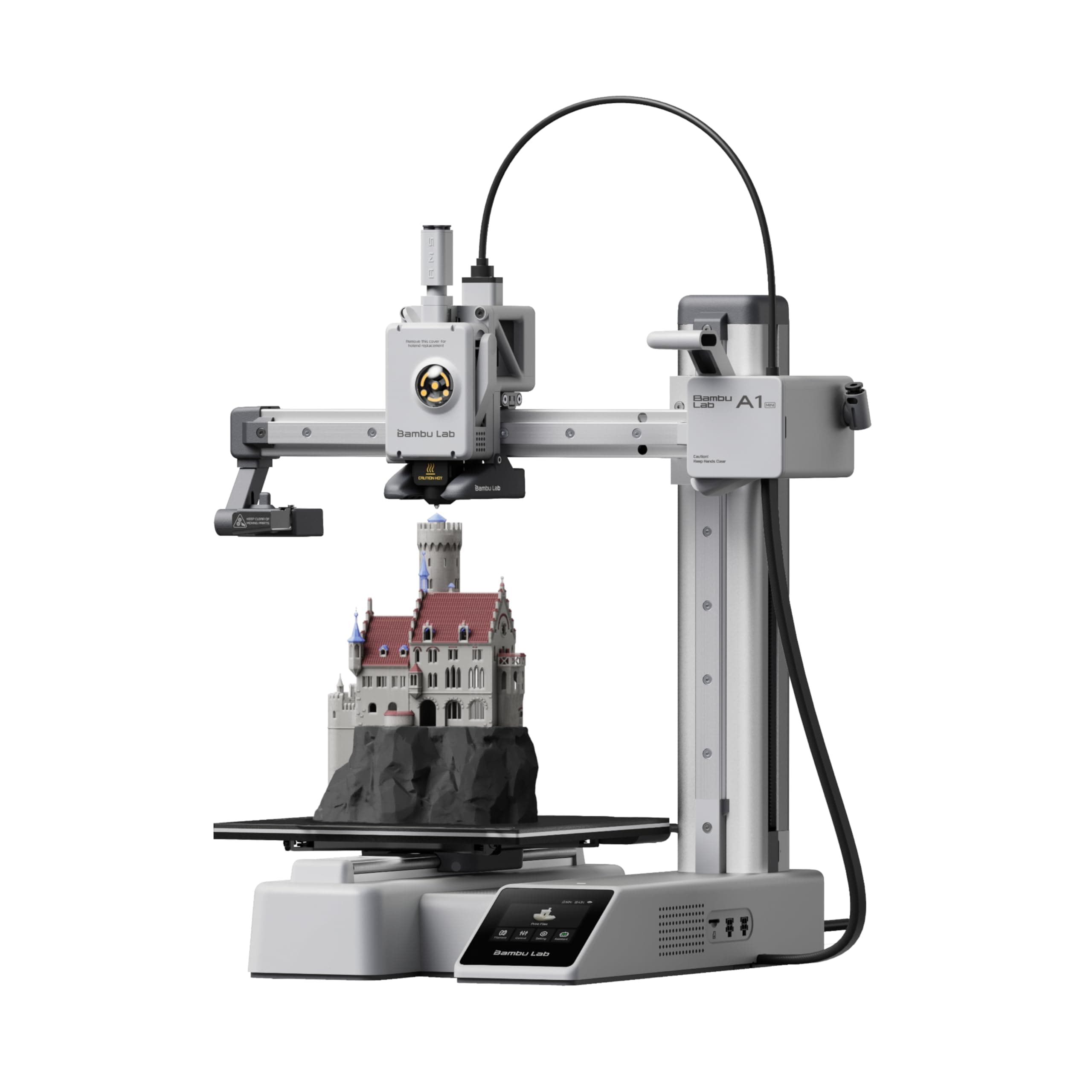 Bambu Lab A1 Mini 3D Printer, Easy Assembly, High-Speed High-Precision at 500mm/s, Fully Automatic Calibration & Flow Correction, Quiet Printing (<48dB) FDM 3D Printer, Suitable for Beginners, Home