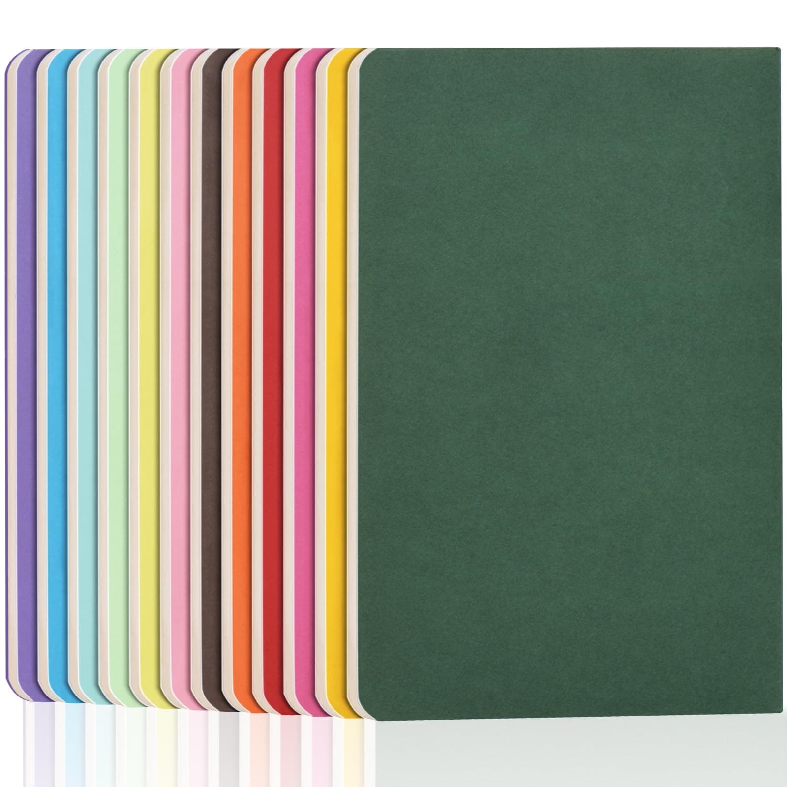 A5 Lined Notebooks, 12-Pack, 60 Pages Each, Soft Cover Note Pads Set, 12 Mixed Colours - Ideal for School, Study, Note-Taking