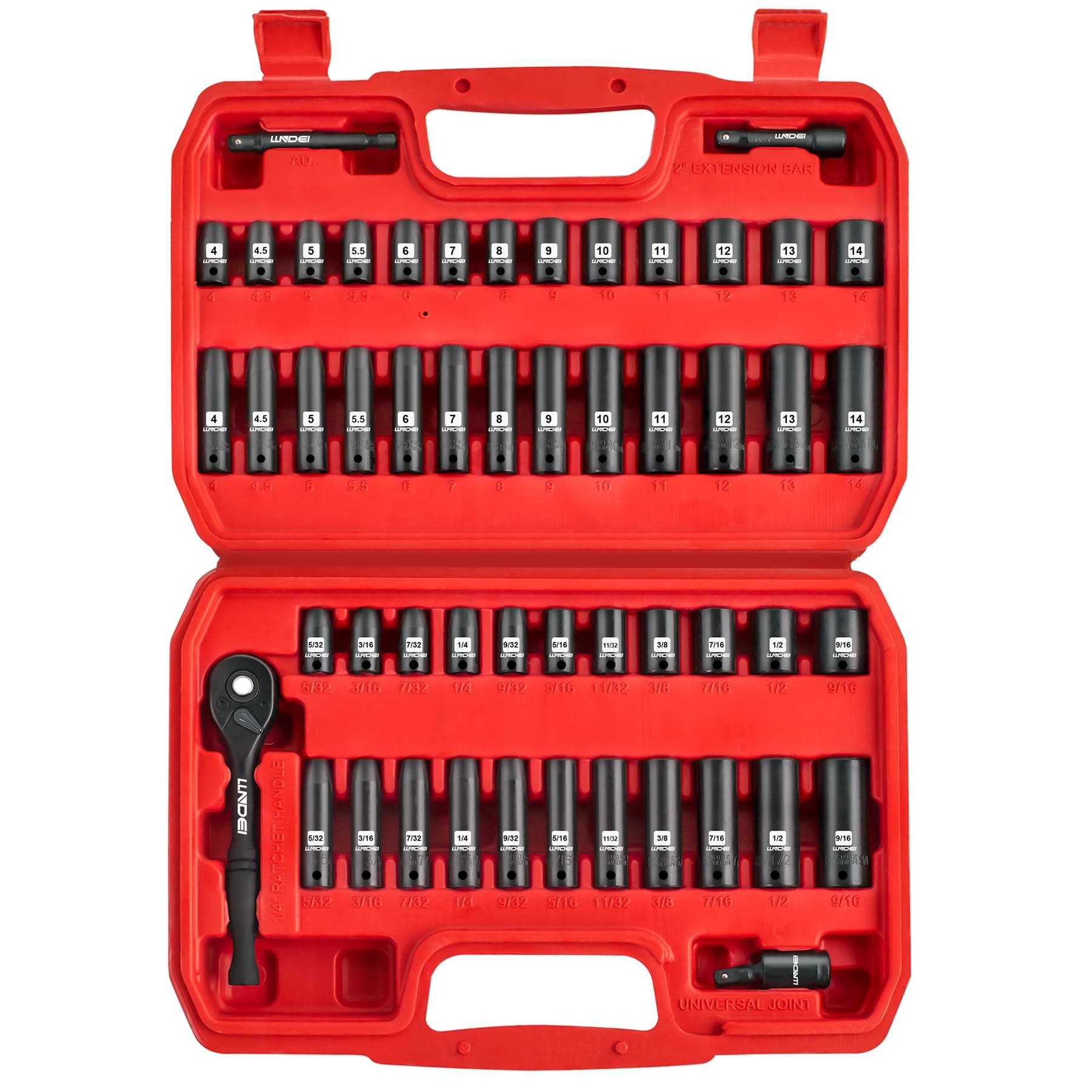 52-Piece 1/4 Drive Socket Set