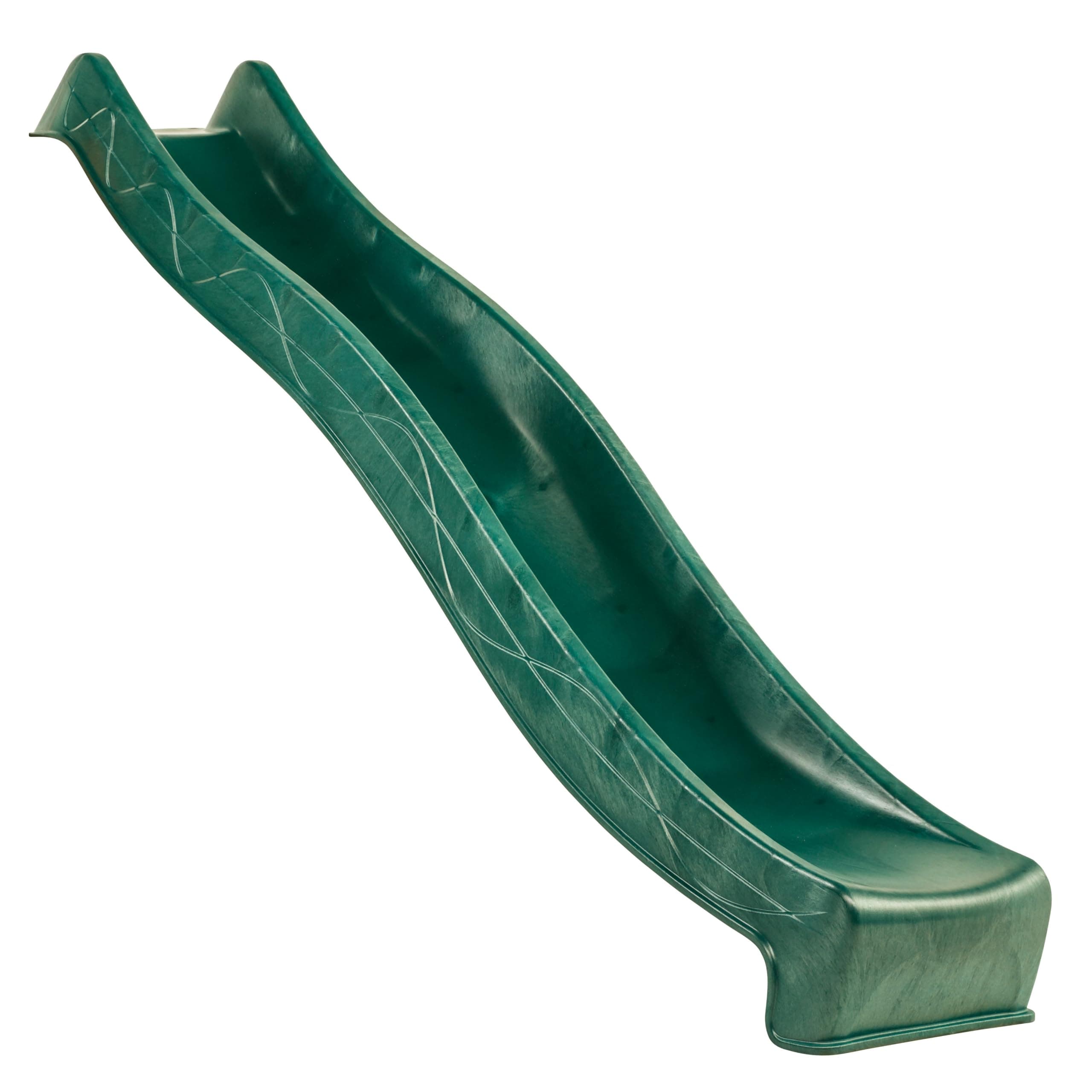Garden Games Children’s 3 Metre (10ft) Outdoor Wavy Slide – Heavy-Duty Green Slide for 1.5 Metre (4.9ft) High Climbing Frame | Kids Garden Play Equipment