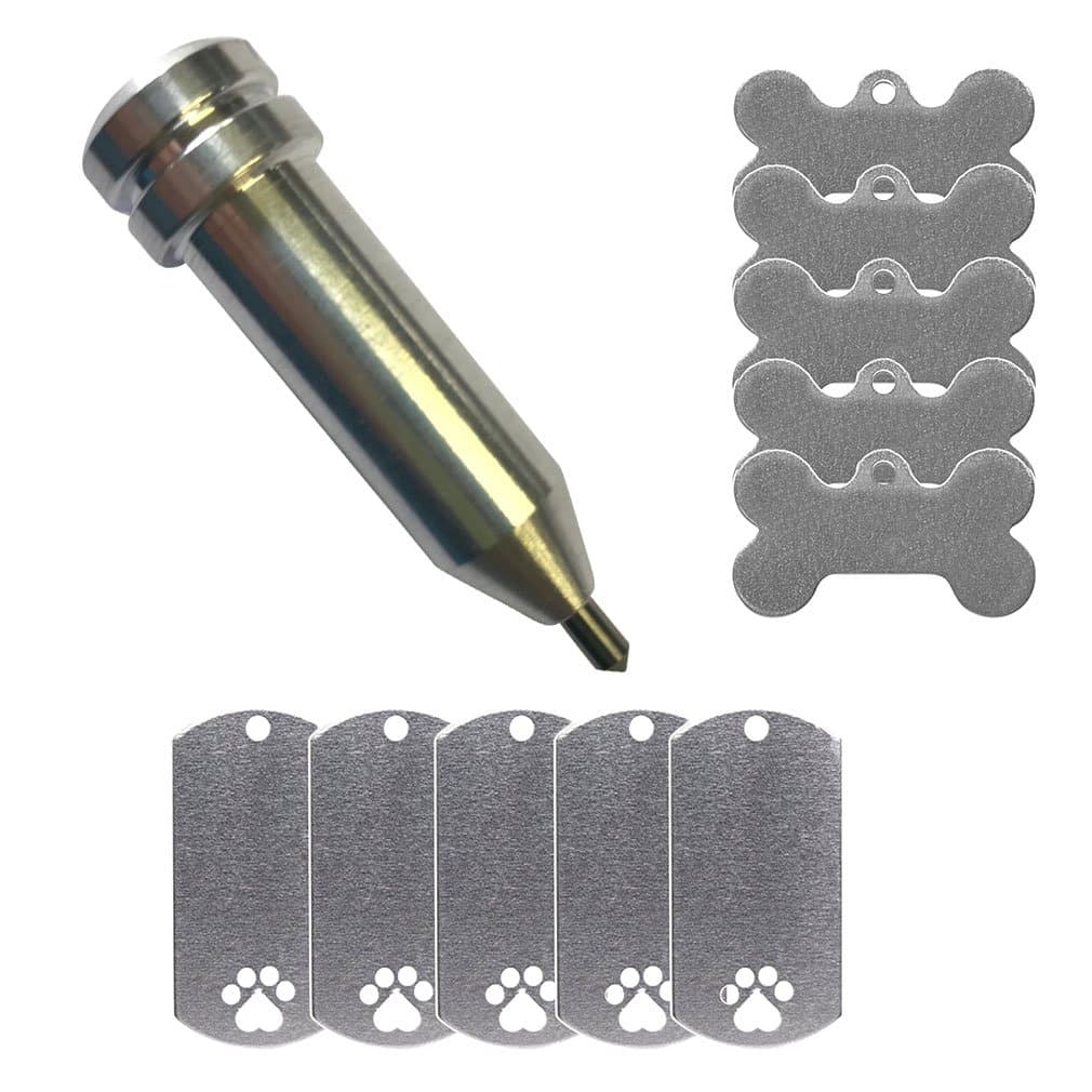 Etching/Engraving Maker-Explore Tool by Chomas Creations and Stamping Blanks: Dog Bone and Dog Tag with Paw