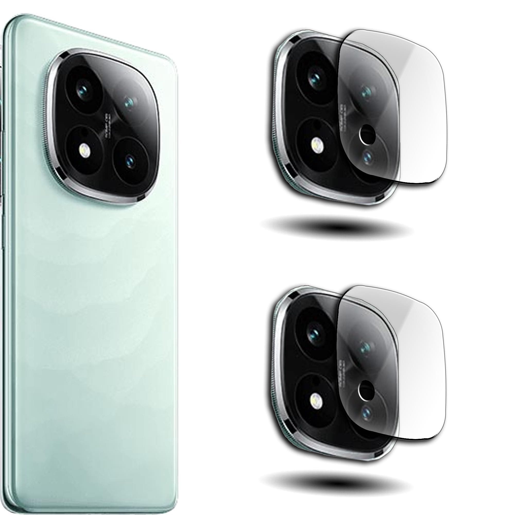 Mobile Camera Lens Protector For Redmi Note 14 Pro Plus 5G (Pack Of 2), Scratch Resistance, 9H Hardness
