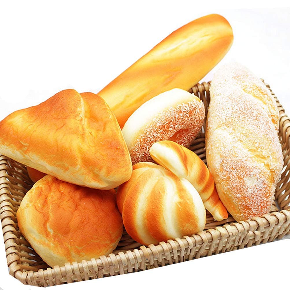 7 Pieces Pack Fake Cake Simulation Breads Set