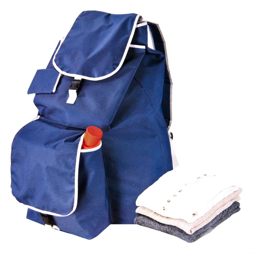Laundry Backpack Duffel Hamper - Detergent & Coin Pockets Drawstring