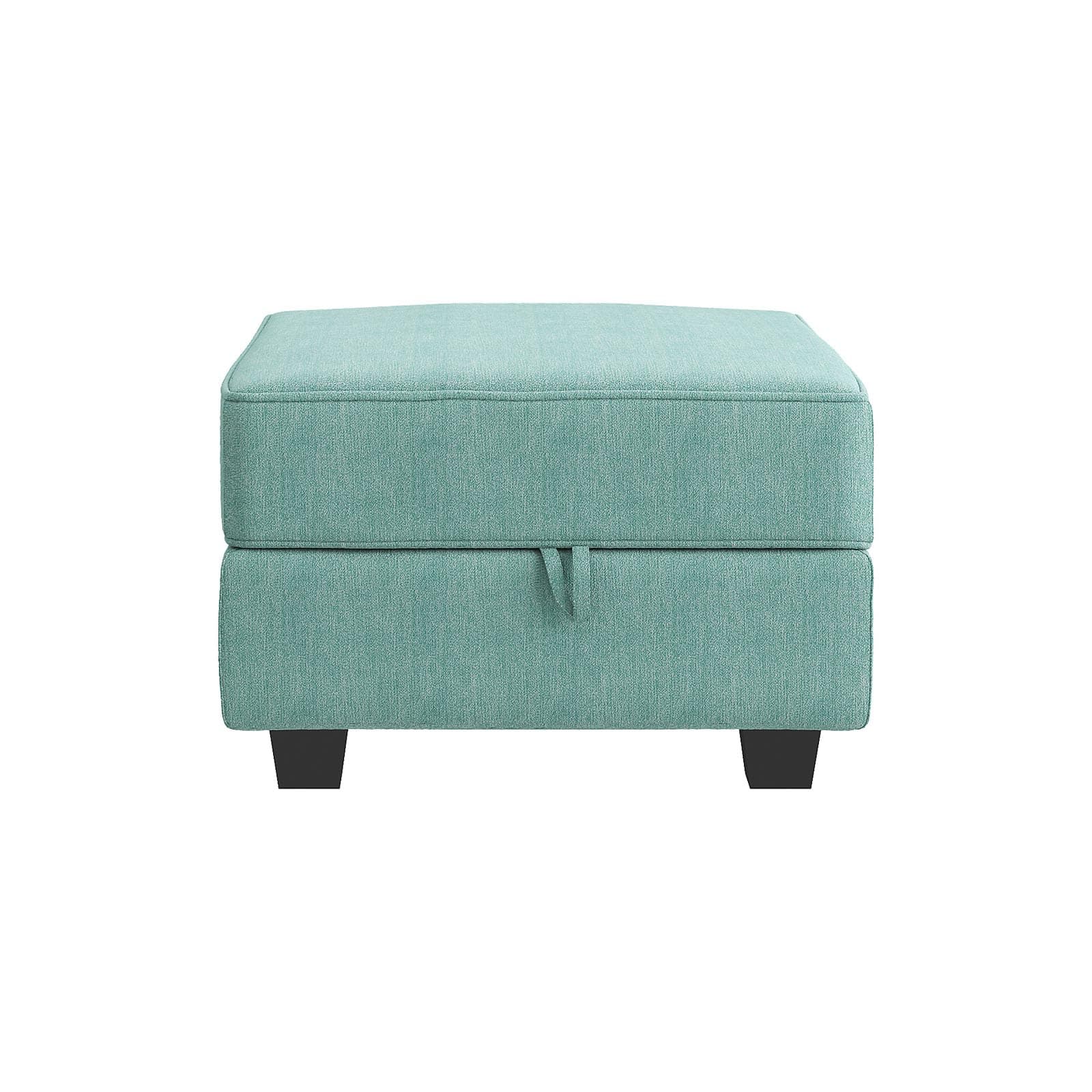 HONBAY Square Ottoman Module for Modular Sectional Sofa, Storage Ottoman Footrest and Seat Cube, Aqua Blue