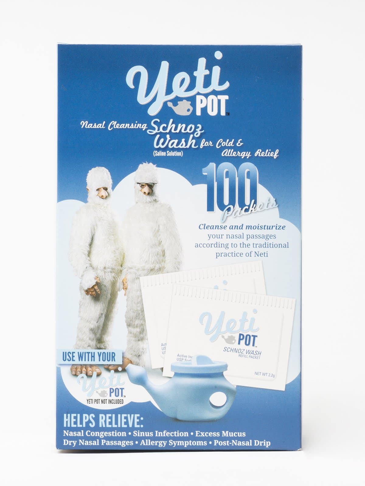 Neti-Pot Netipot Neti Pot - 100 Refill Saline Packets