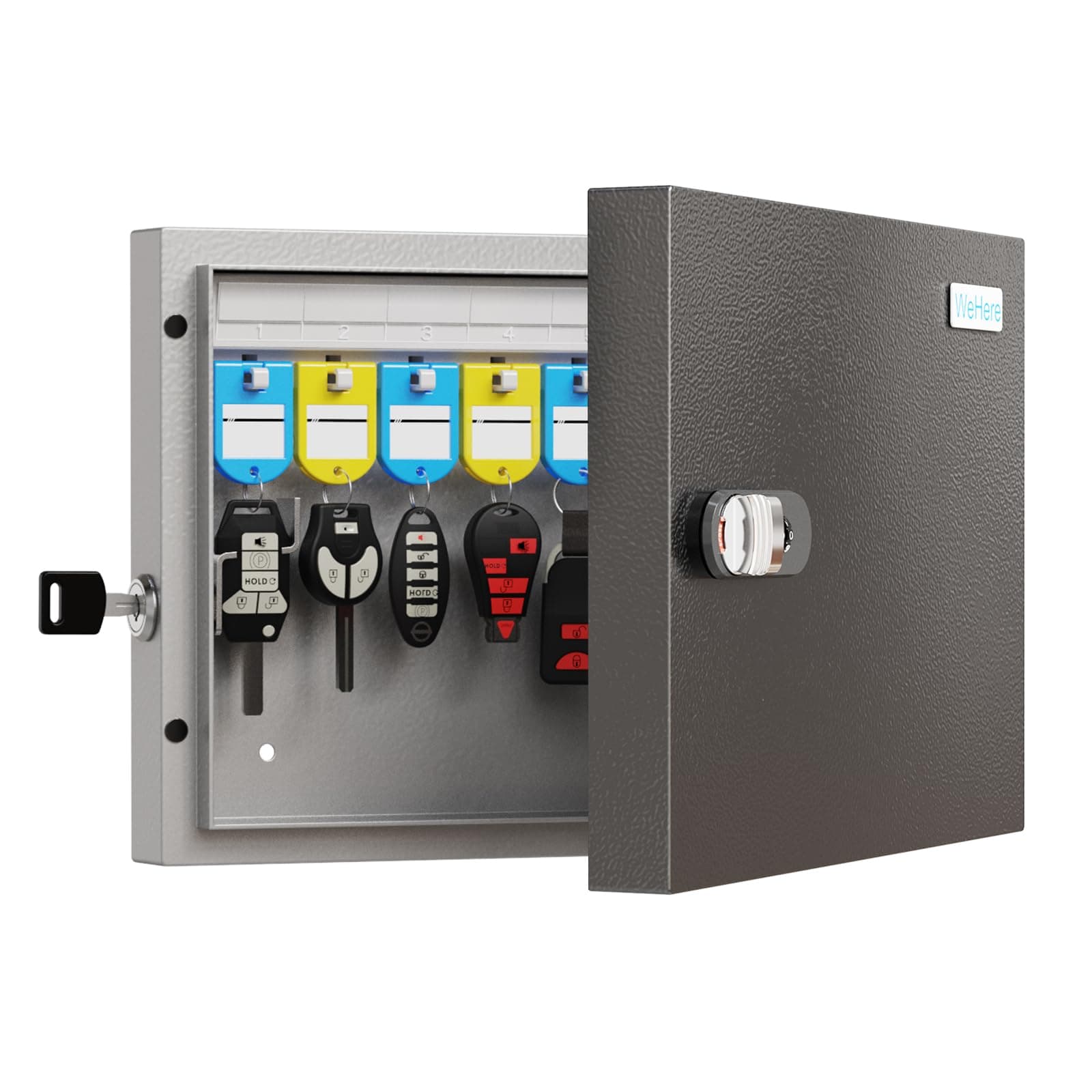 16 Key Lock Box, Key Cabinet Organizer, Key Safe Security Storage Lockbox Holder for Valets, Hotels, Car and House Keys