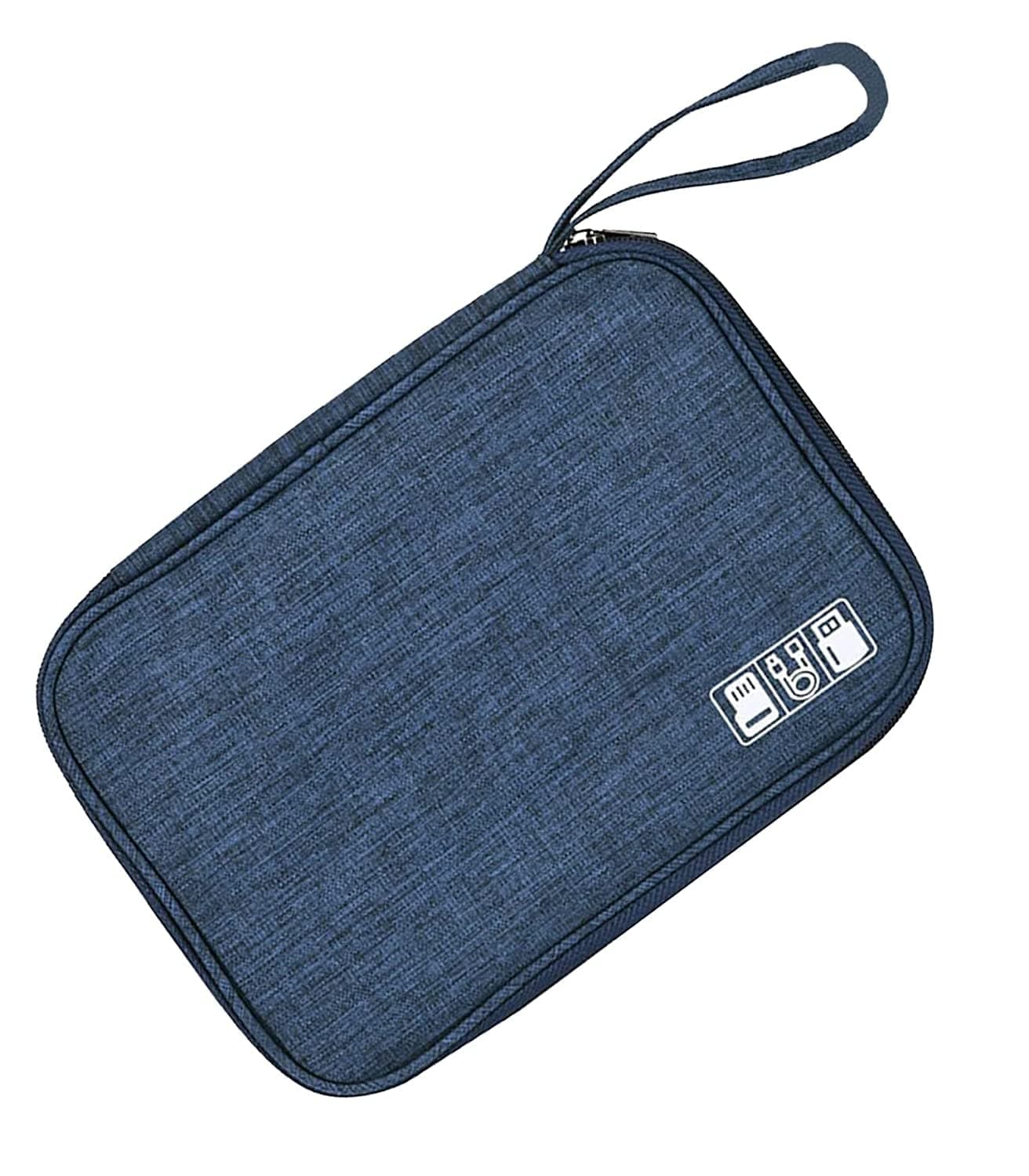 SHRBI Electronic Accessories Bag for USB Cables, Hard Disk, Power Bank, HDD, SD Card, Adapters, Earphone, Mobilephone, Chargers, Wires Gadget and Cable Travel Organizer Bag (Blue)