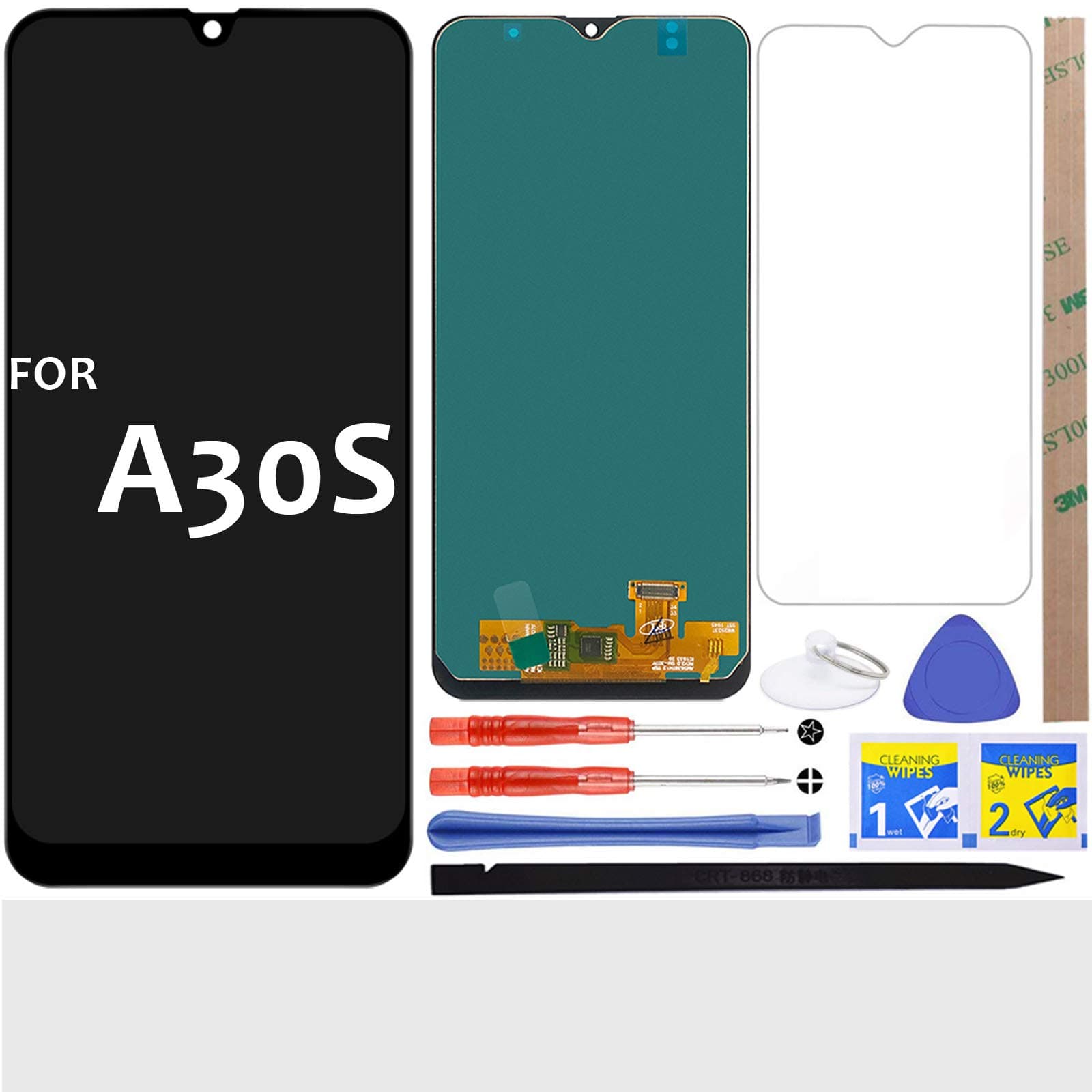 A30S LCD Screen Replacement Touch Digitizer Display (Black) for Samsung Galaxy A30S A307 2019 SM-A307F SM-A307FN SM-A307G SM-A307GN 6.4"