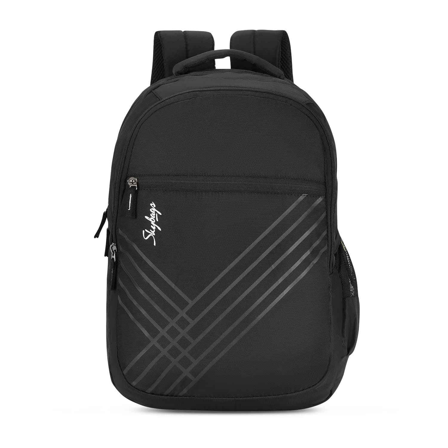 Polyester Solid New Arthur 4 Compartment Laptop Backpack (H), 29 Lt Black