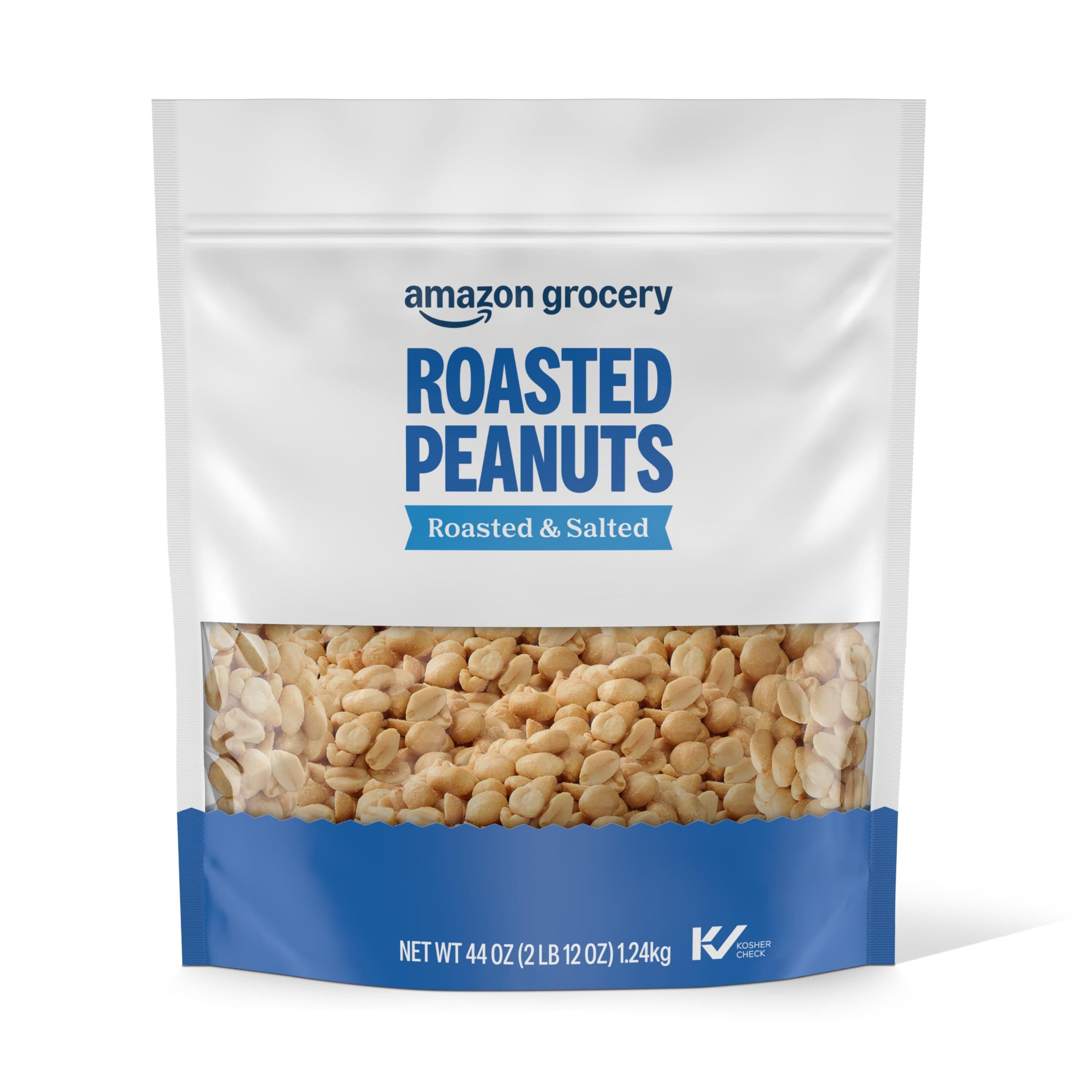 Amazon Grocery, Roasted Peanuts, Roasted & Salted, 44 Oz (Previously Happy Belly, Packaging May Vary)