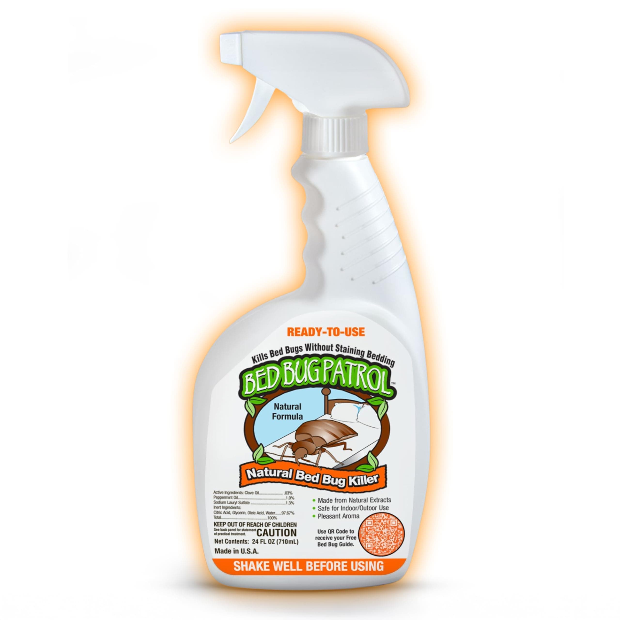 Bed Bug Patrol Bed Bug Spray & Killer – 24oz | Fast-Acting Treatment Kills Bed Bugs, Eggs & Larvae on Contact | Plant-Based Natural Formula | Safe for Home, Family & Pets