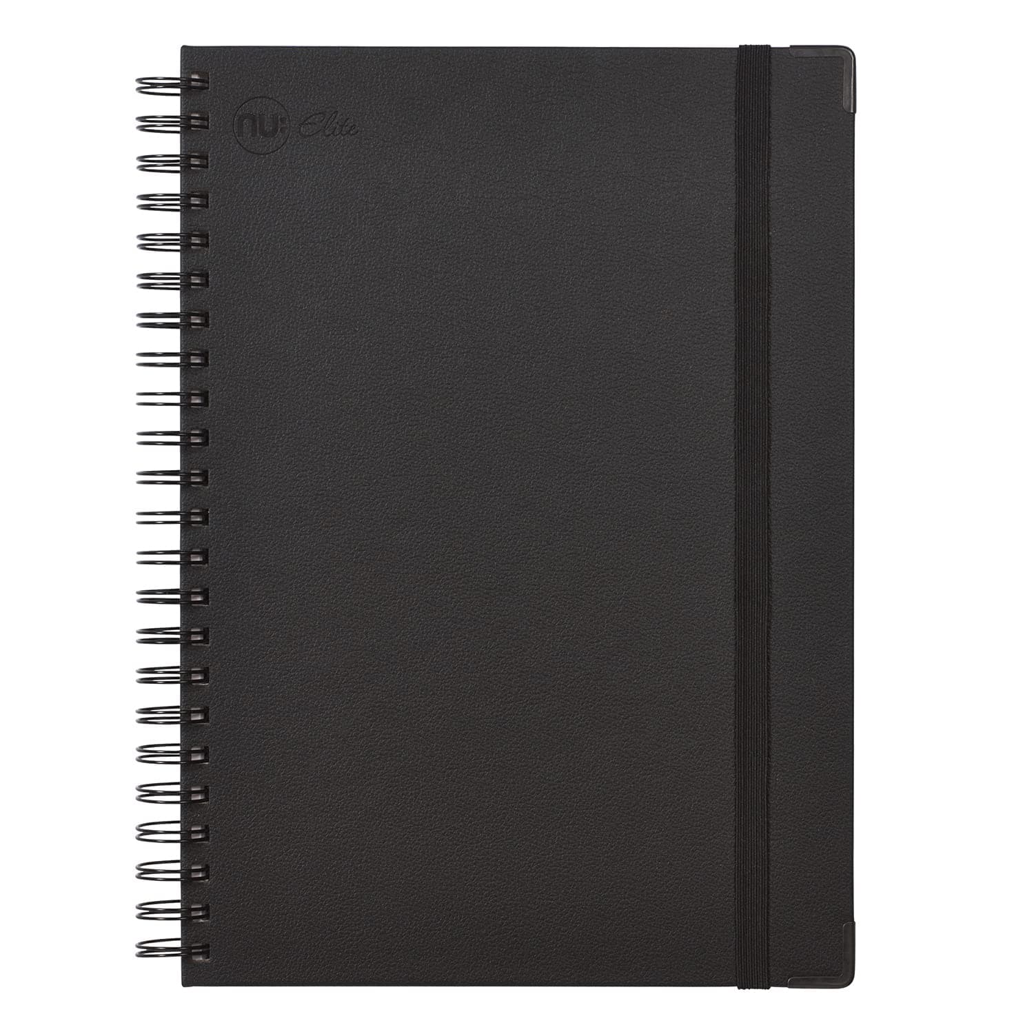 Nu Notebooks - Elite Prestige Range - Wire Journal Notebook - A5 Notebook - Hardback Notebook - Stationery Notebooks - Black Journal - 140 Pages