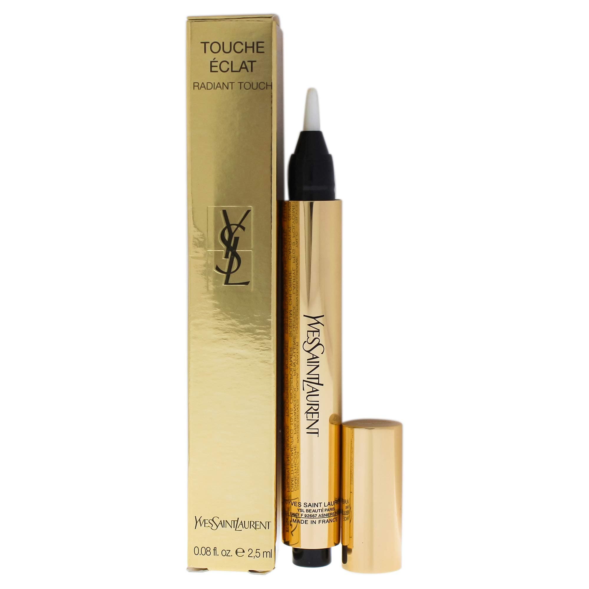 Touche Eclat Radiant Touch Concealer 0.08, No. 2 Luminous Ivory, 0.1 Ounce