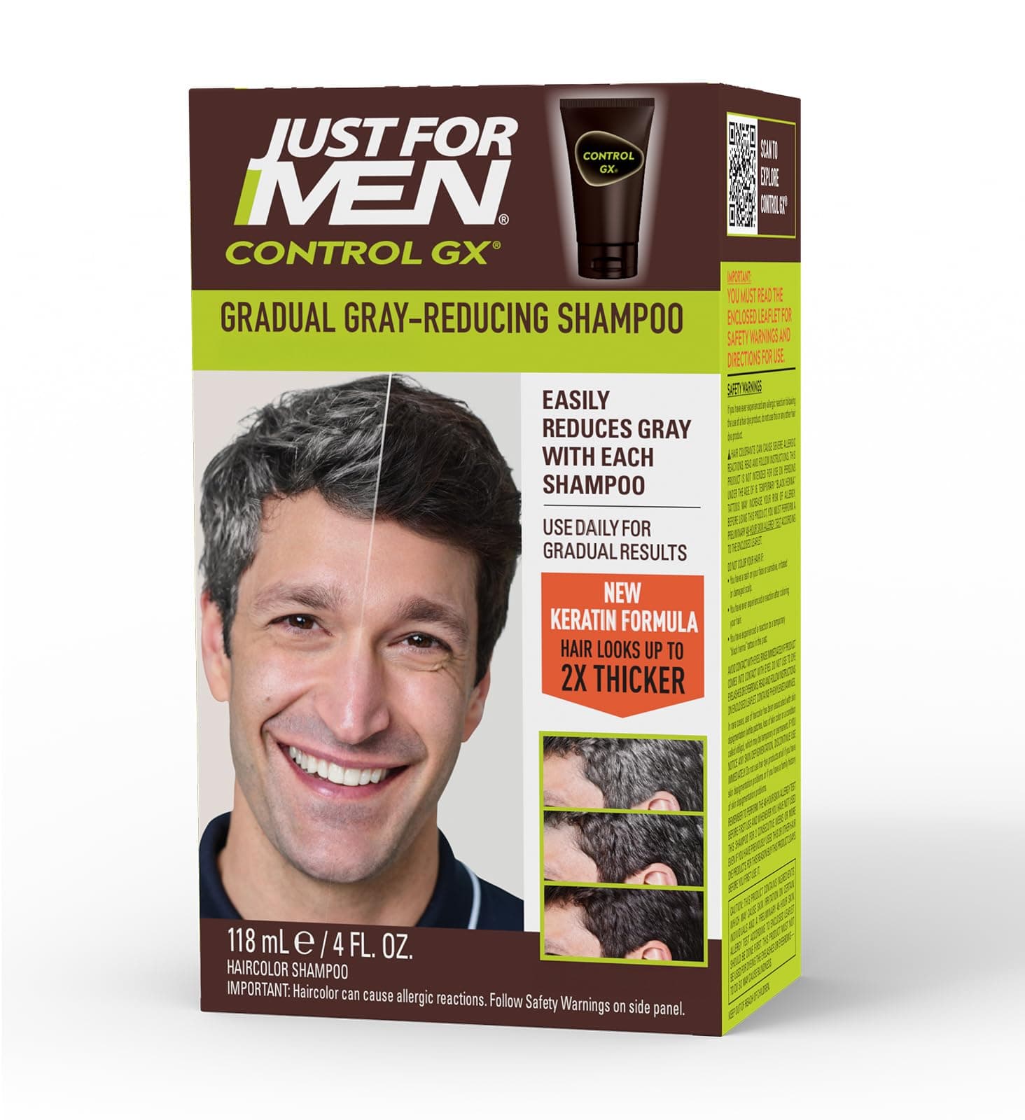 Just For Men Control GX Grey Reducing Shampoo, 4 Fl Oz