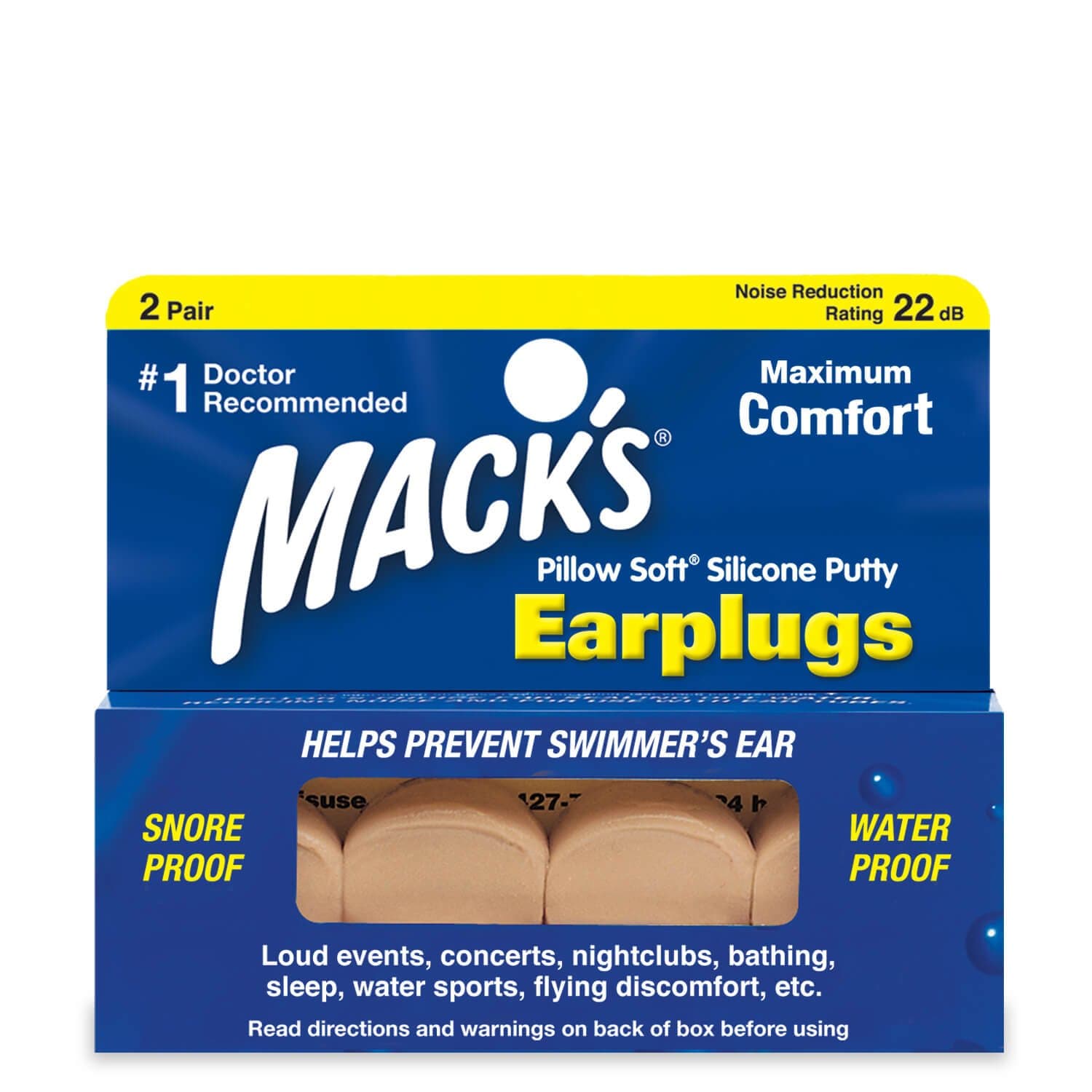 Mack's Pillow Soft Ear Plugs (2 Pair) - Beige