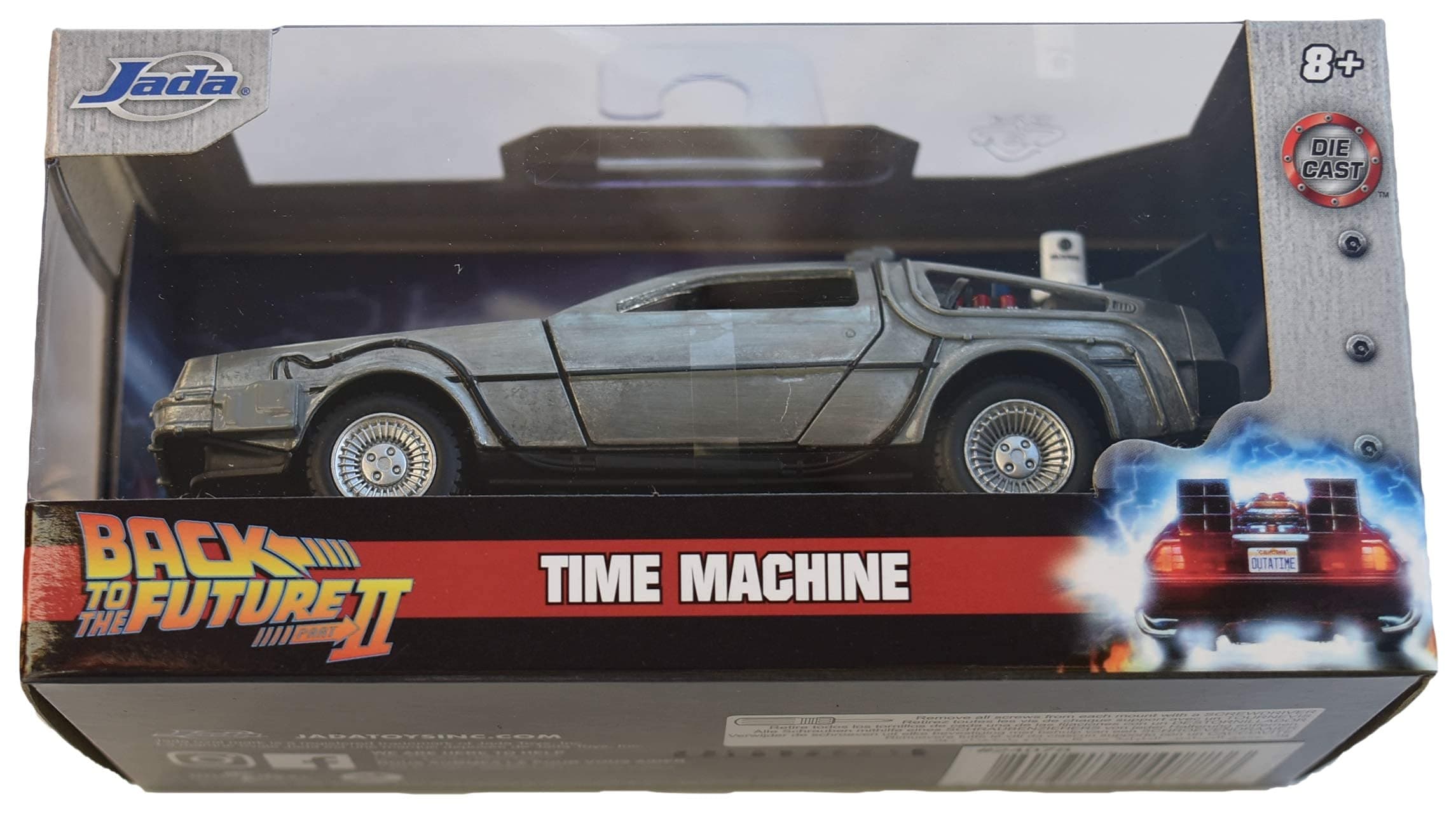 Jada Back to The Future Part II Time Machine, [Silver] 1:32 Scale die cast