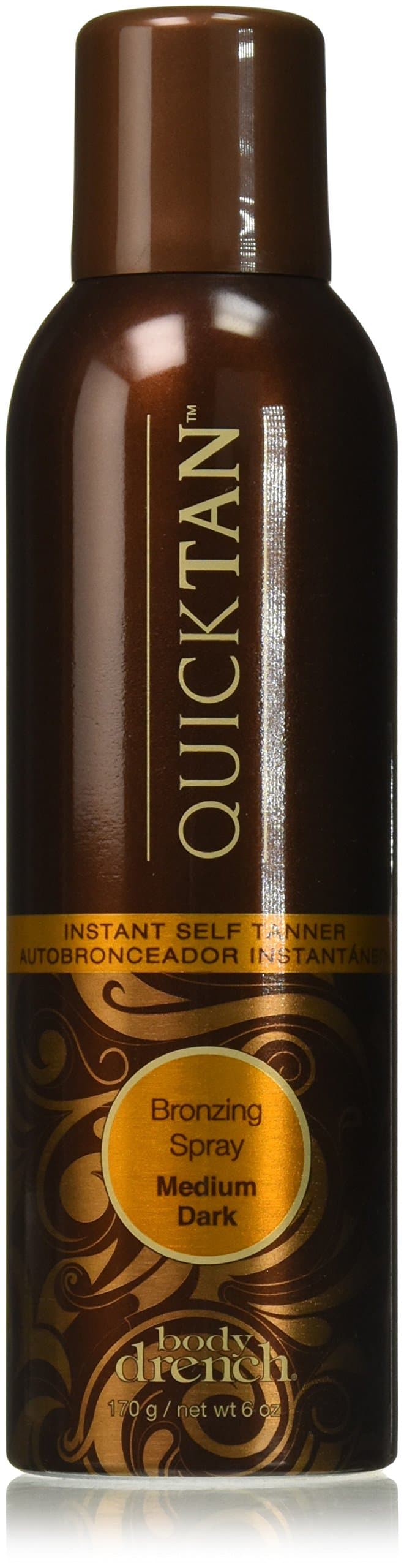 Body Drench QuickTan Instant Self Tanner Bronzing Spray, Medium/Dark Tan, 6 fl oz (Pack of 3)