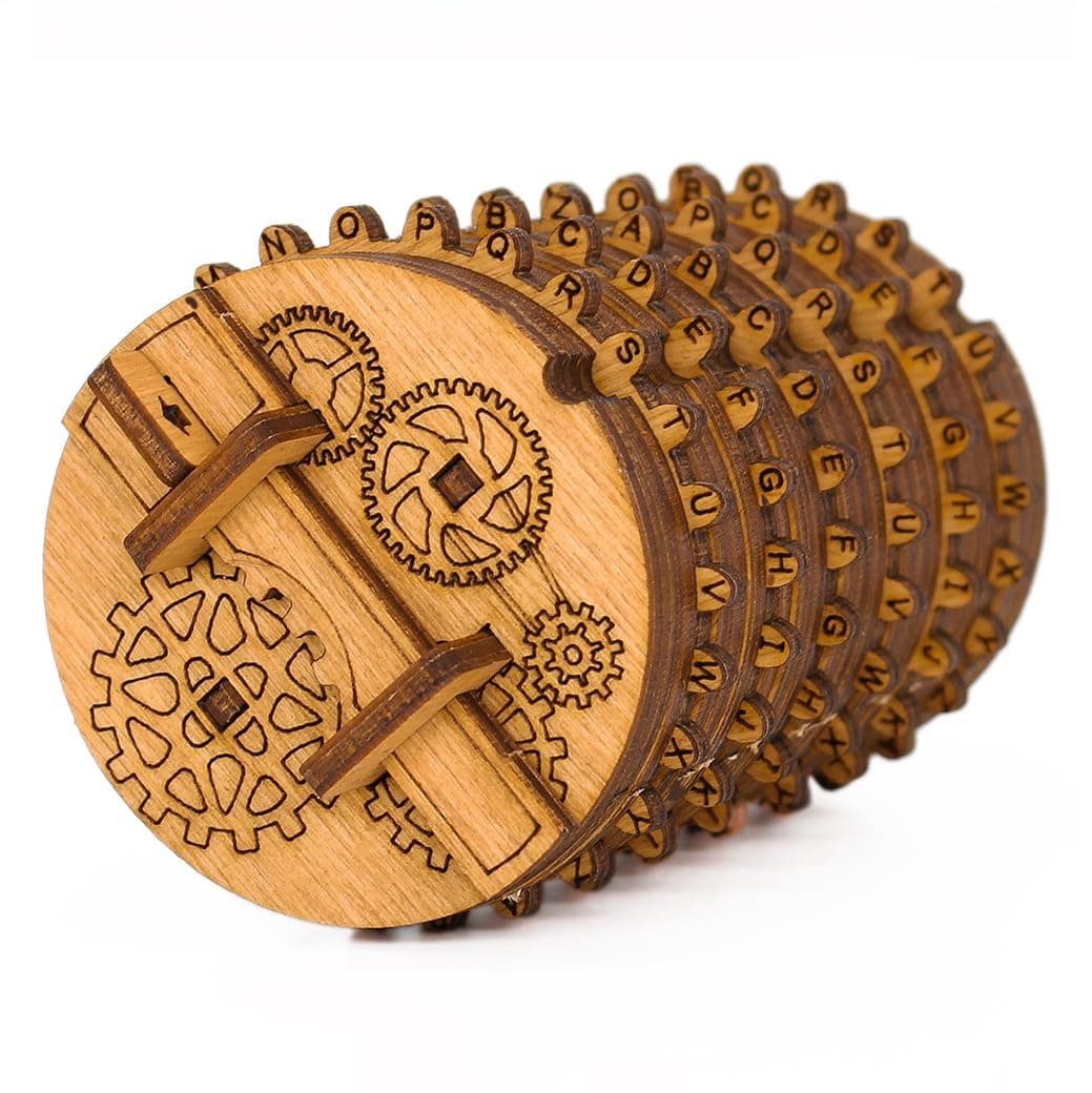 Kryptos - 3D Wooden Construction Kit. Wooden Puzzle Gift Box Valentine's Cryptex