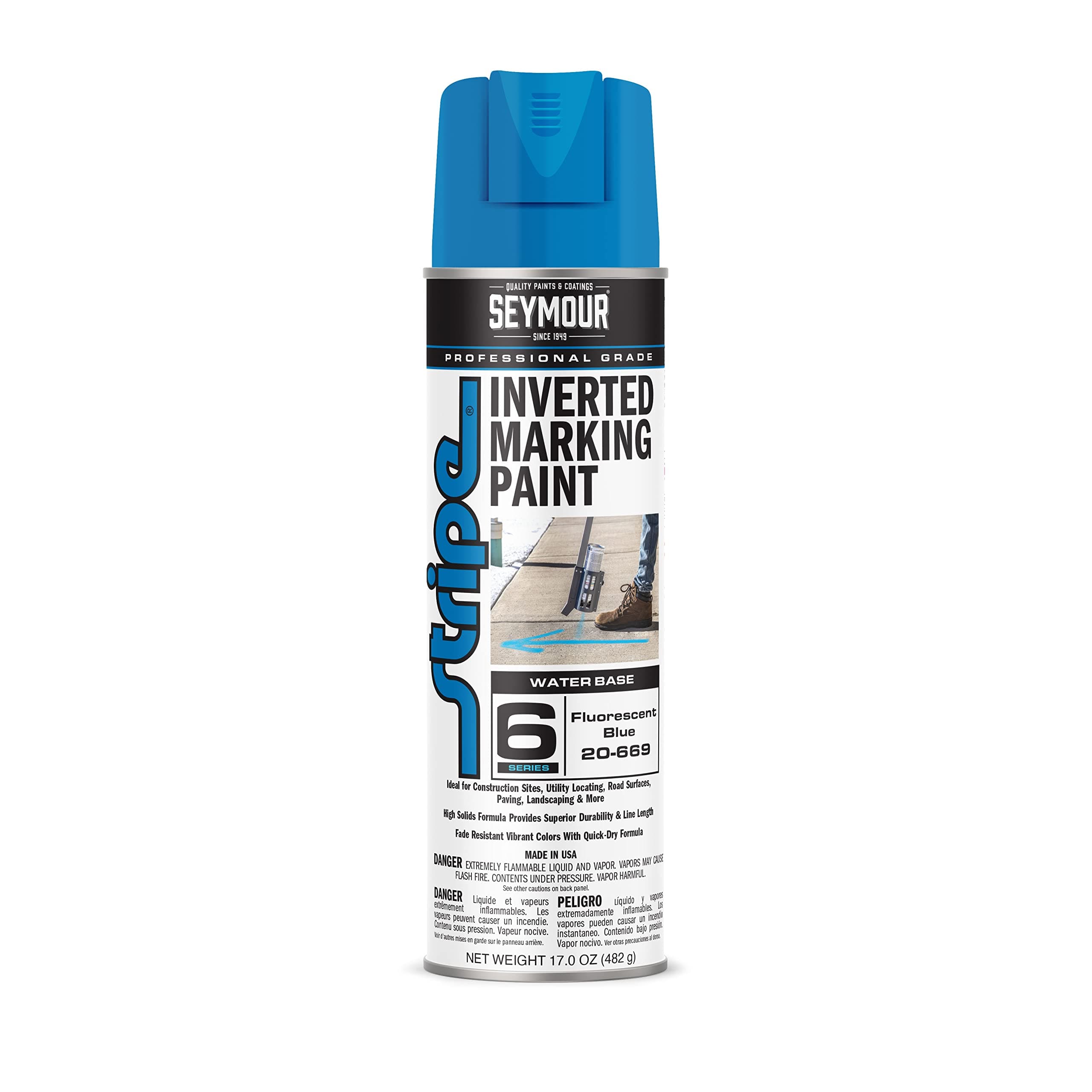 20-669 Stripe Inverted Tip Marker, Blue Fluorescent