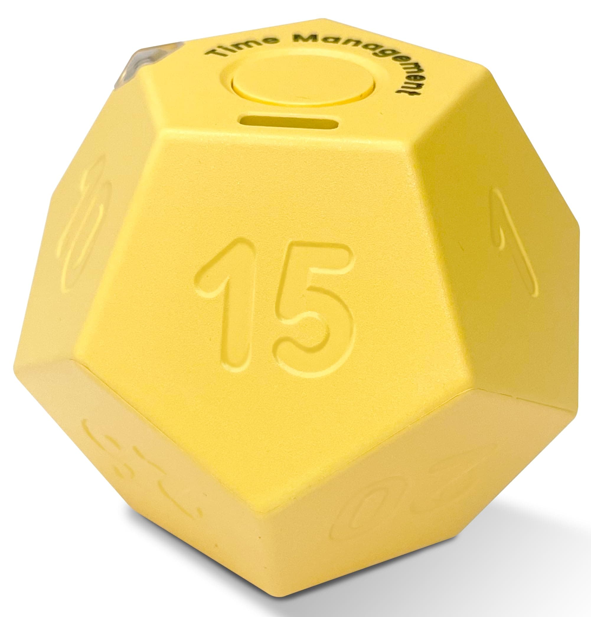 Cube Pomodoro Timer - Flip to Start Countdown, Rechargeable Mini Productivity Timer for Study, Office, 11 Preset Times, Silent/Vibration, Time Management Tool for Kids & ADHD (Yellow)