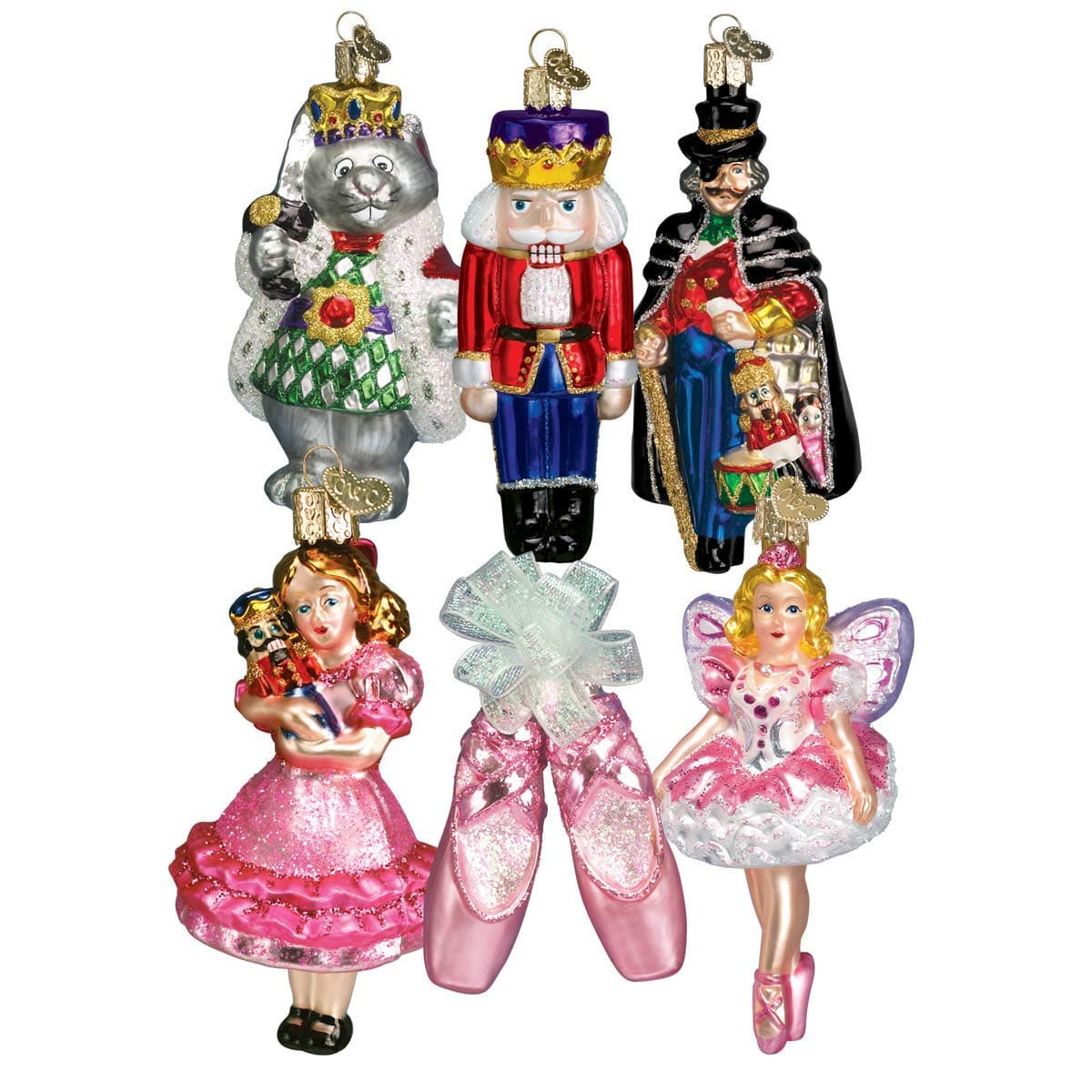 Old World Christmas Nutcracker Suite Keepsake Box Set Glass Blown Ornament for Christmas Tree, Handcrafted Holiday Decoration, Holiday Collection