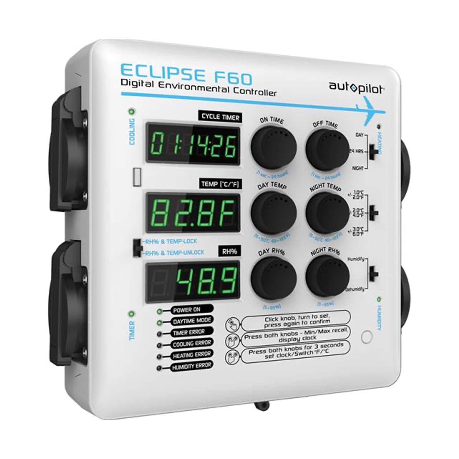 Autopilot APE4100 Eclipse F60 Digital Environmental Controller, White