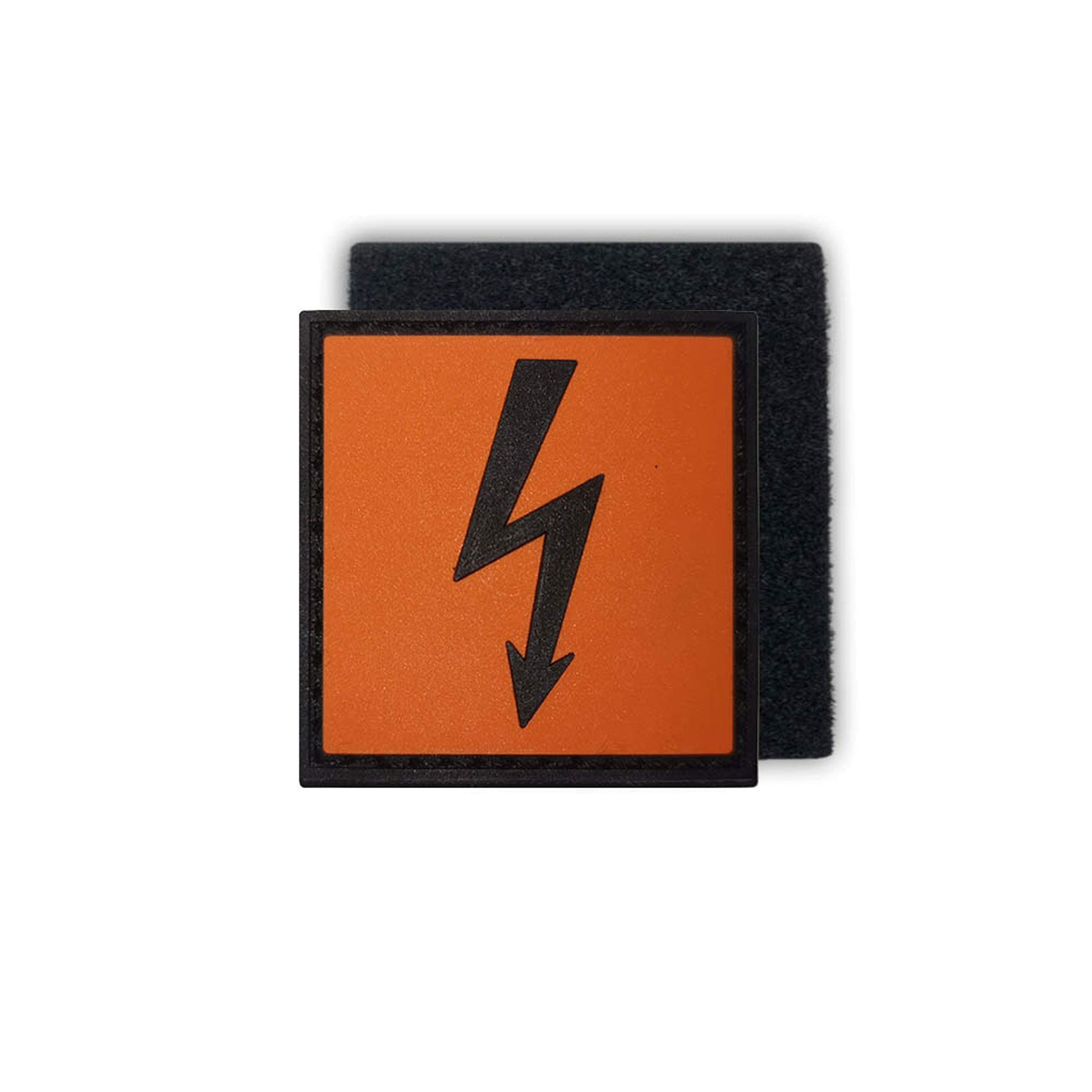 Copytec Tactical High Voltage Flash Electricity Danger 3D Rubber Patch 4 x 4 cm #16273