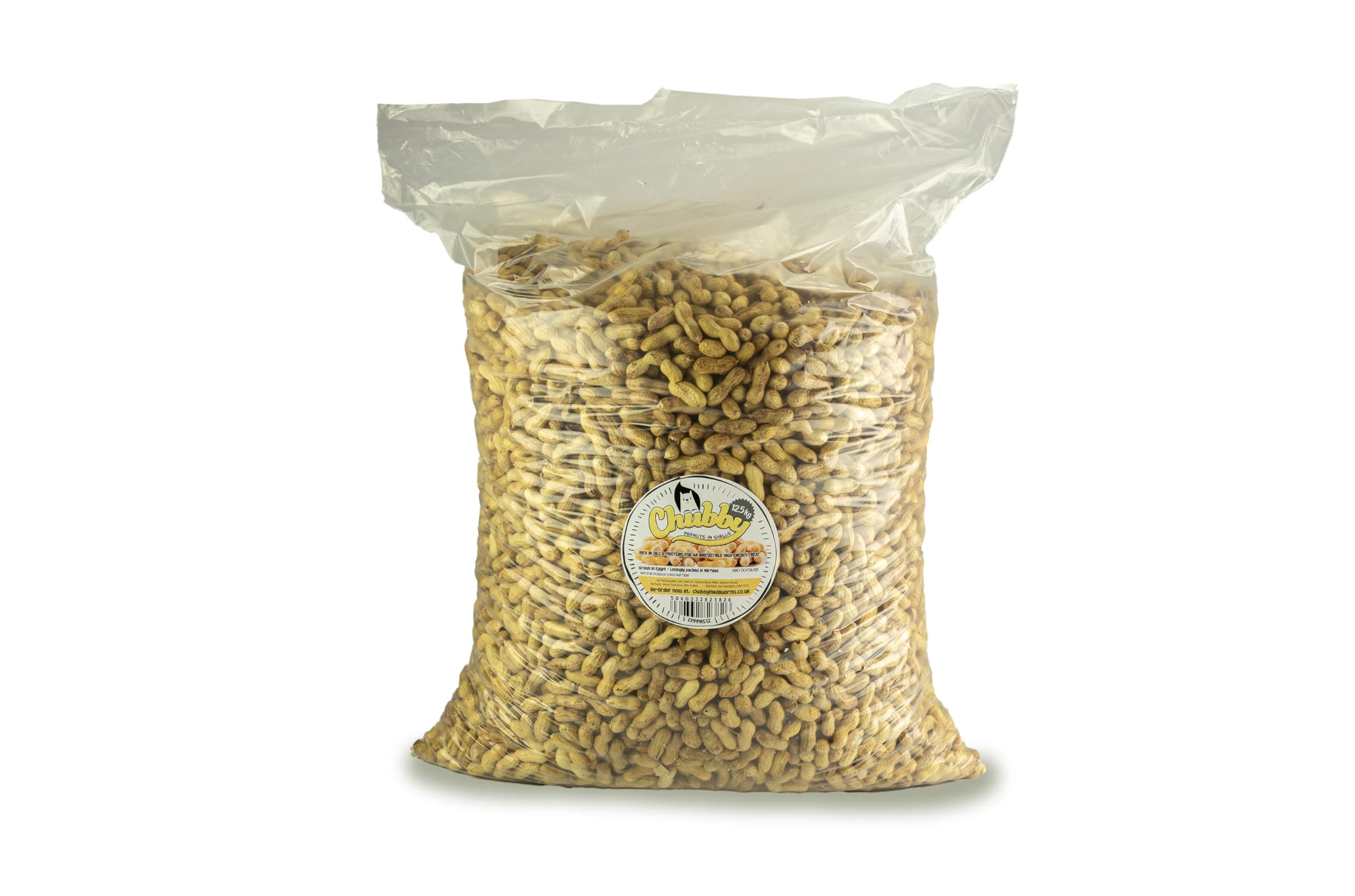 Chubby Peanuts in Shells (12.5 Kg), Monkey Nuts For Squirrels Afflotoxin Free, Natural Premium Peanut Food, Peanuts in Shells For Chipmunks, Cardinals & Jays