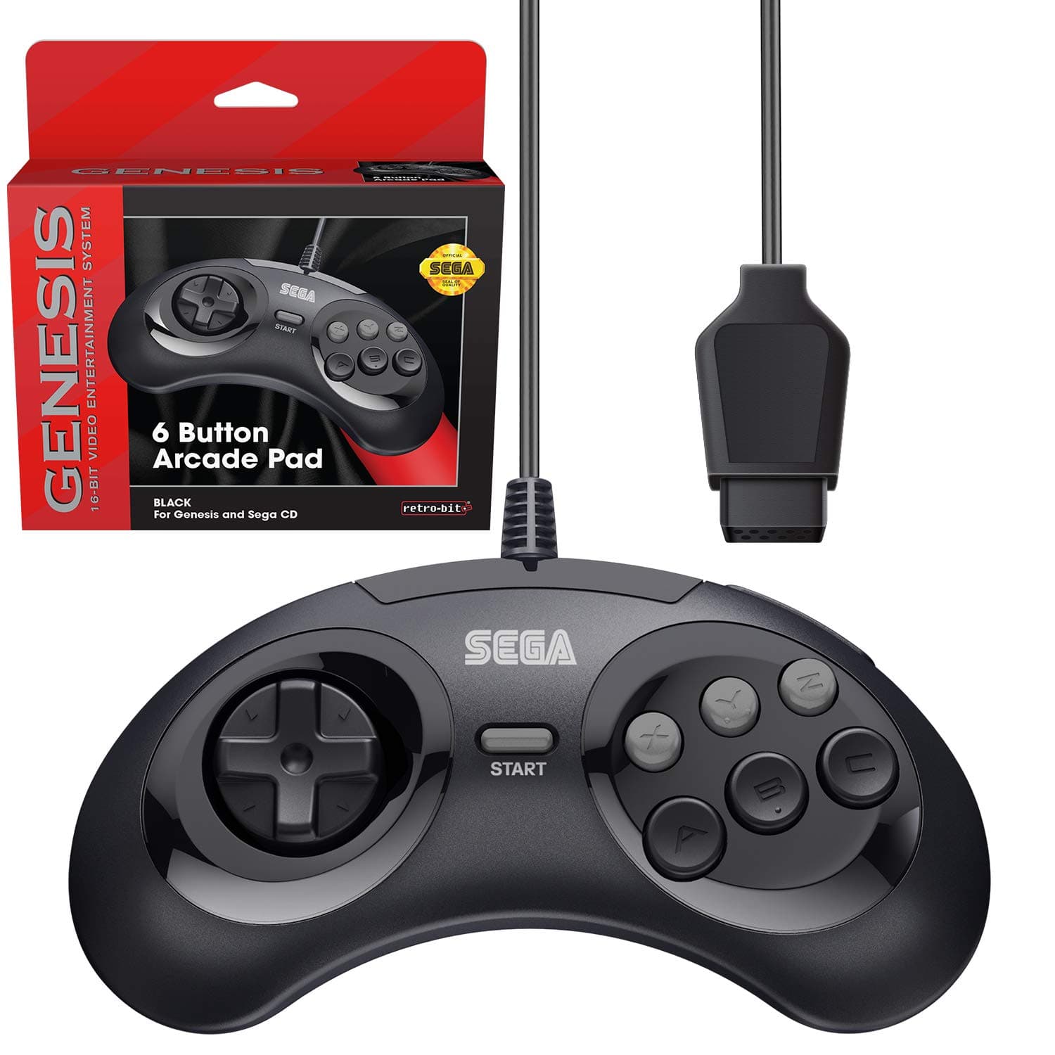 Retro-Bit Official Sega Genesis Controller
