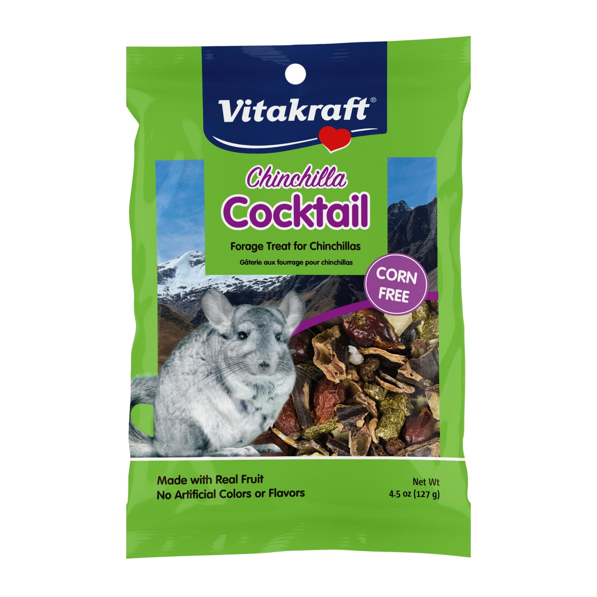 Vitakraft Cocktail Mixed Fruit Chinchilla Treat, 4.5 oz