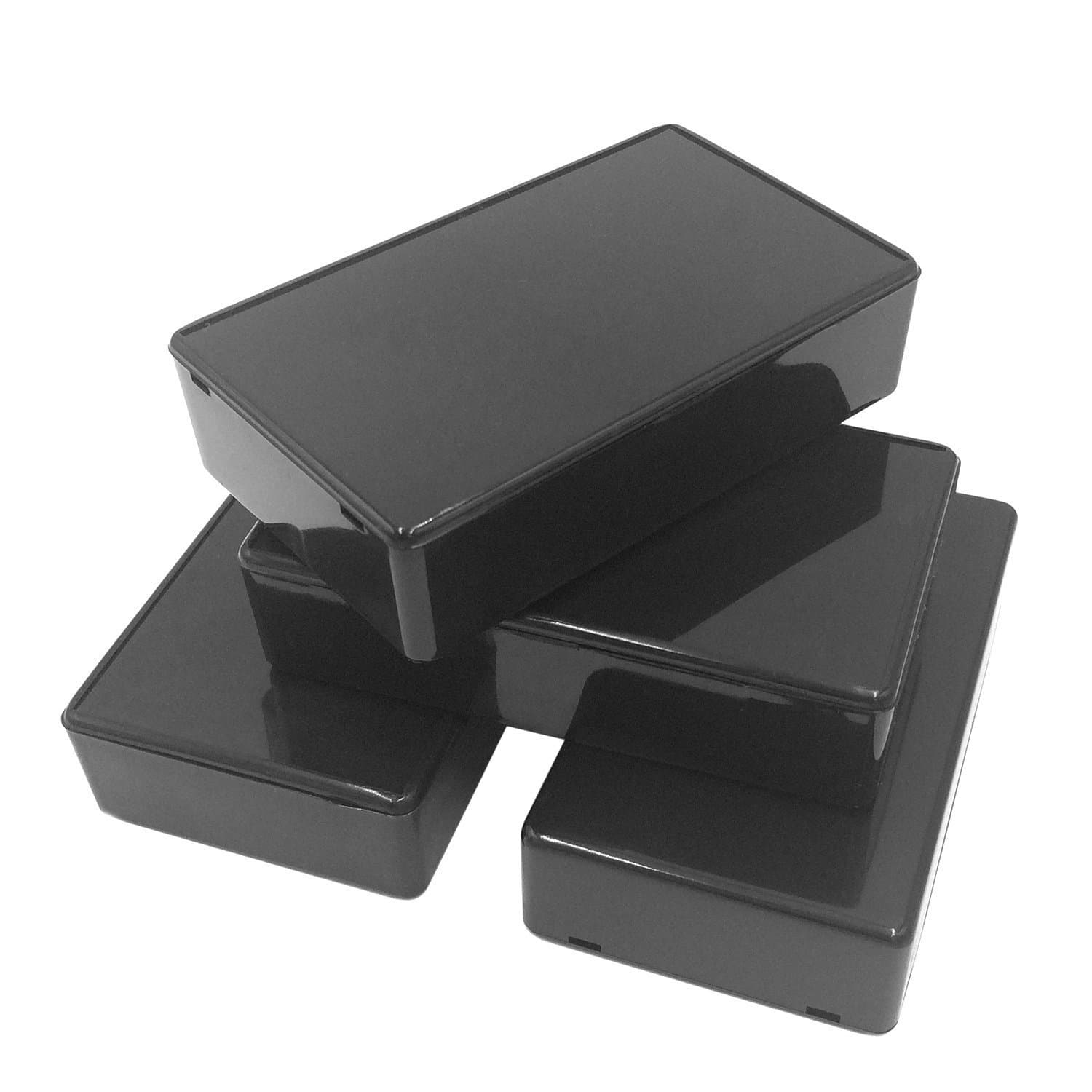 5Pcs Black Waterproof Plastic Electric Project Case Junction Box 3.94 x 2.36 x 0.98 inches(100x60x25mm).
