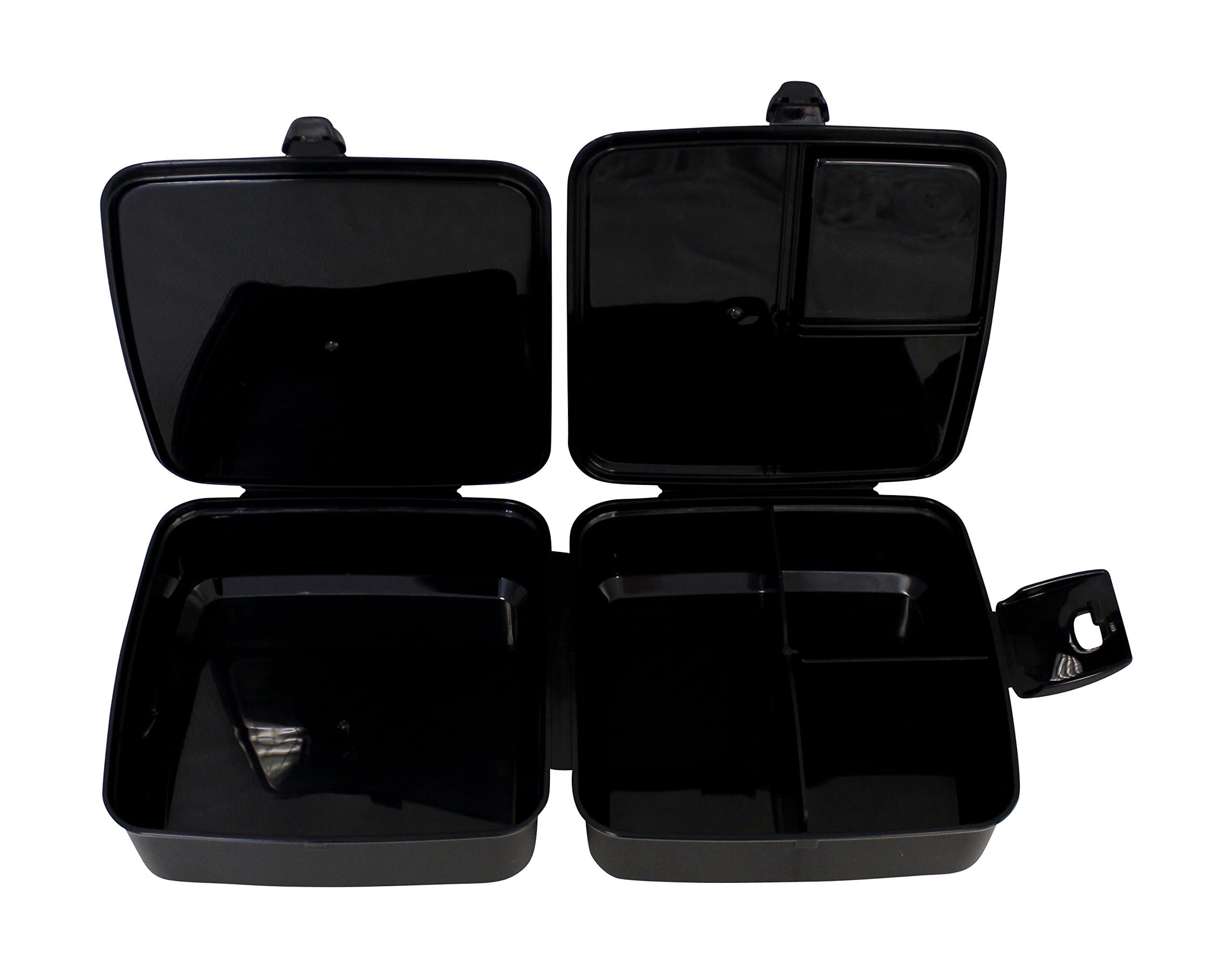 4-compartment lunchbox, breakfast box, break lunchbox black
