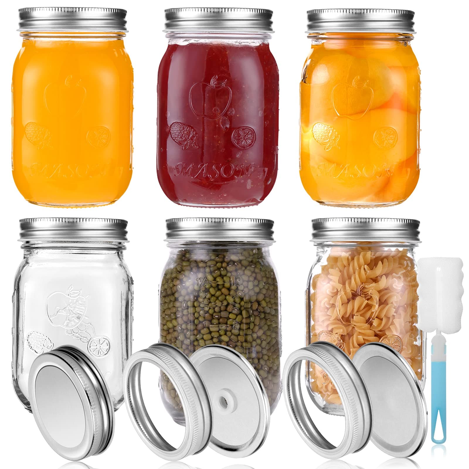 Glass Mason Jars with Lids