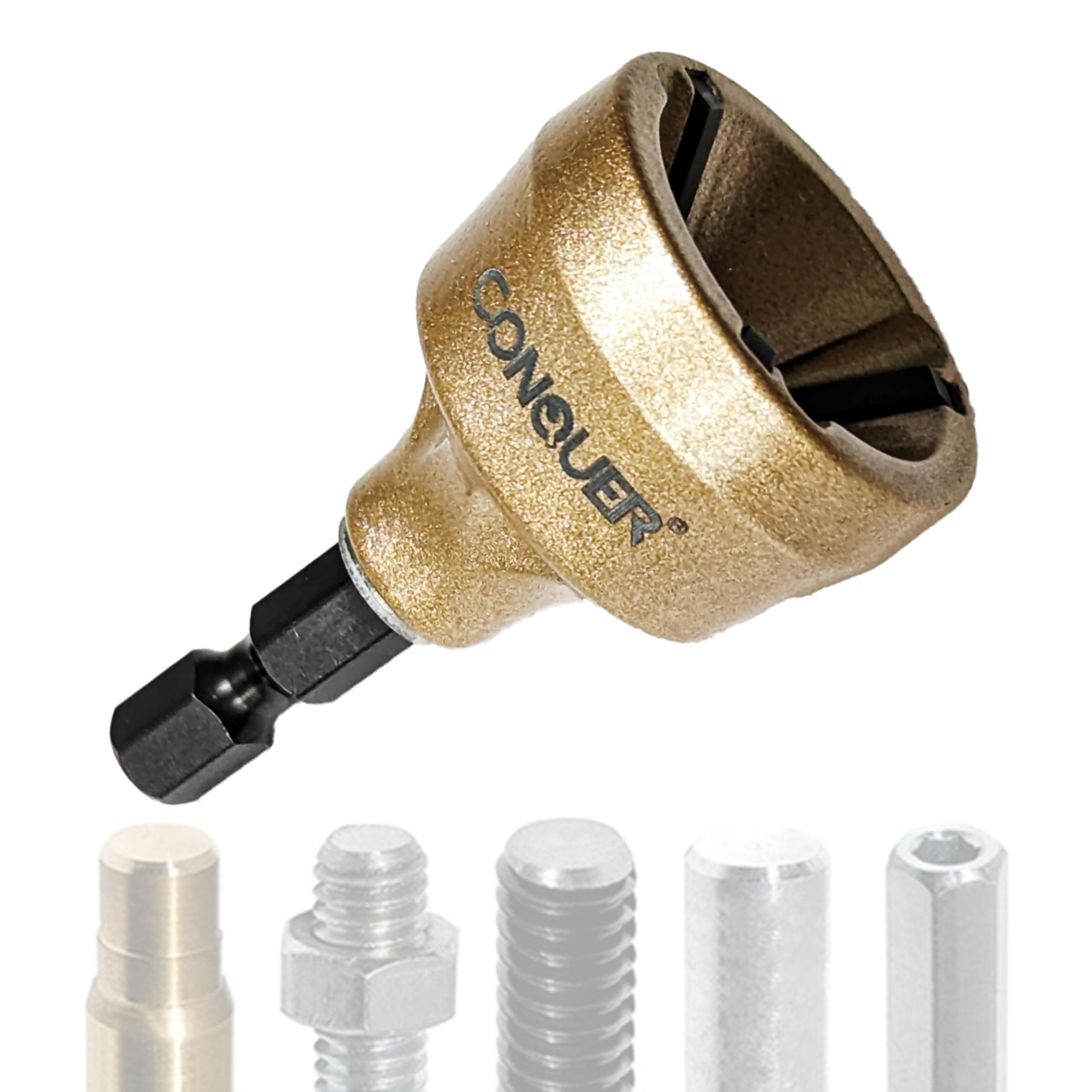 Tools Deburring External Chamfer Tool, Premium Tungsten Blade, Deburring Drill Bit, Remove Burr Tools Quick Release Shank Fits for 1/8"-3/4"(3mm-19mm) Stainless Steel Burr Removal, Countersink