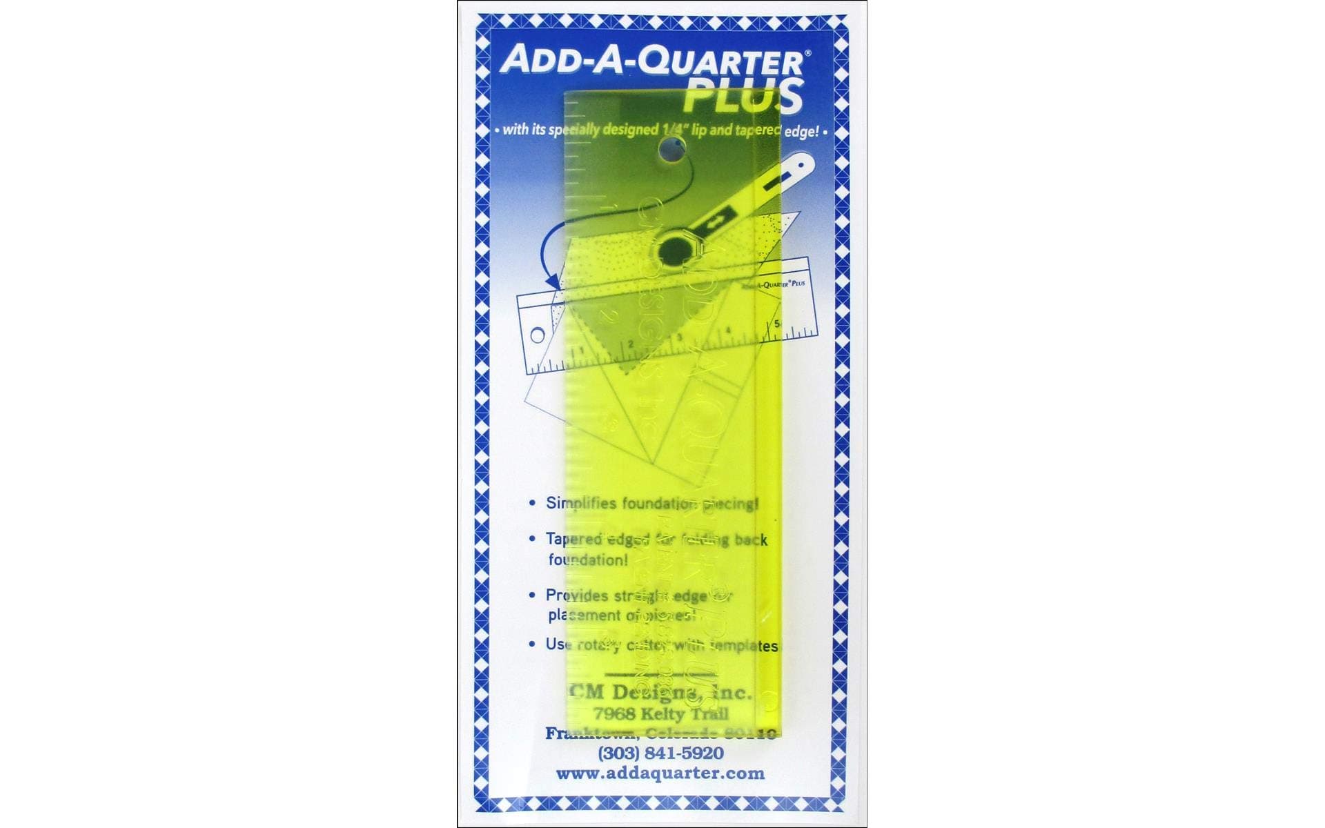 CM DesignsRuler 6" Add-A-Quarter Plus