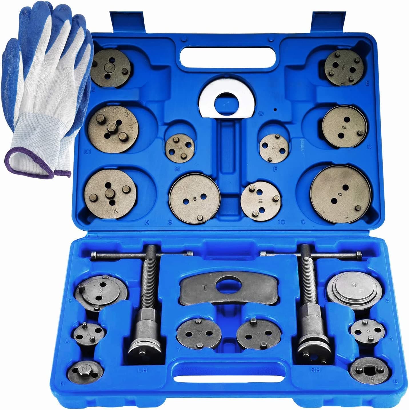 24pcs Disc Brake Caliper Wind Back Tool Kit Professional Front and Rear Brake Piston Compression Tool