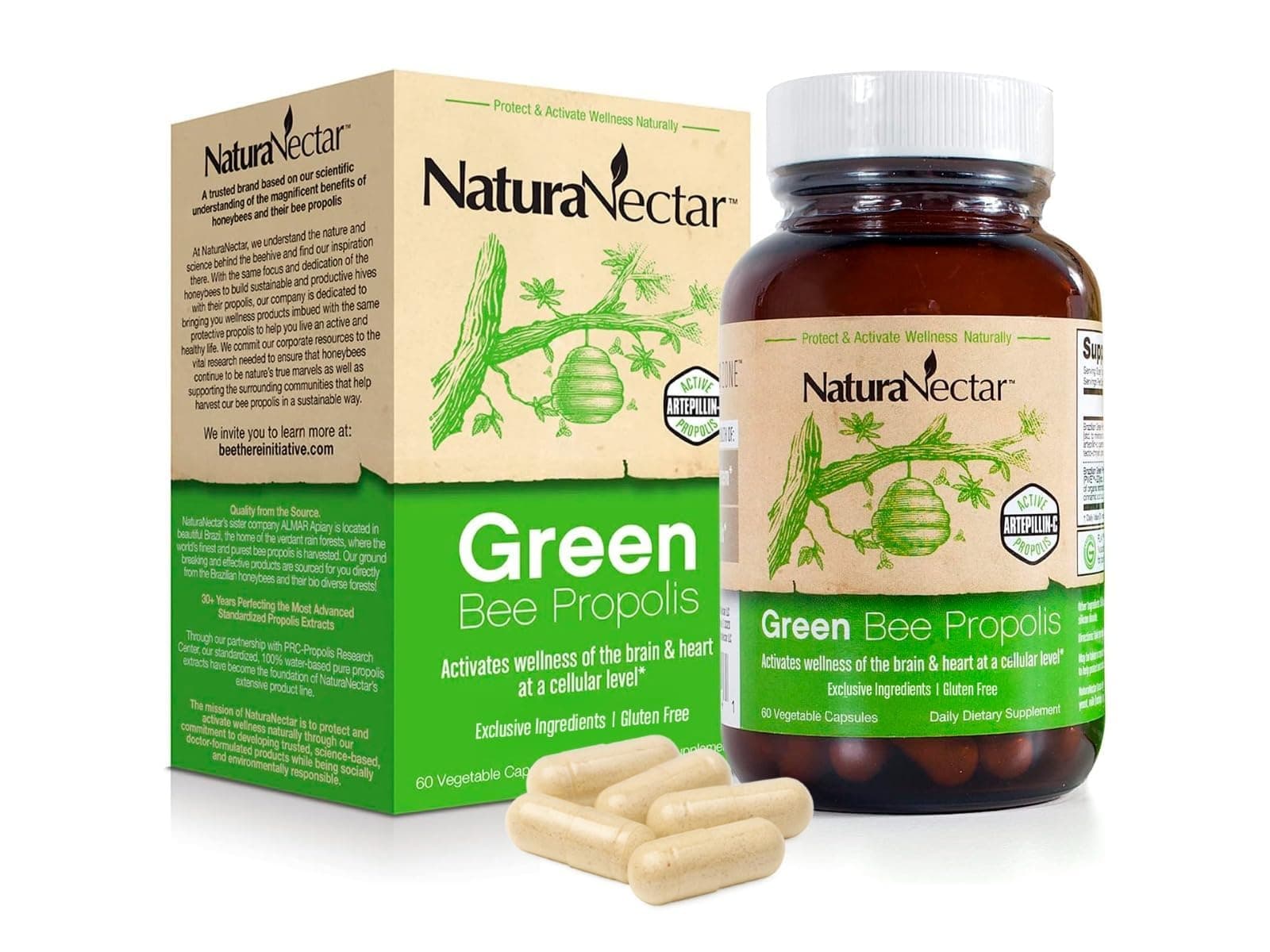 Green Bee Propolis (60 Vegetable Capsules)