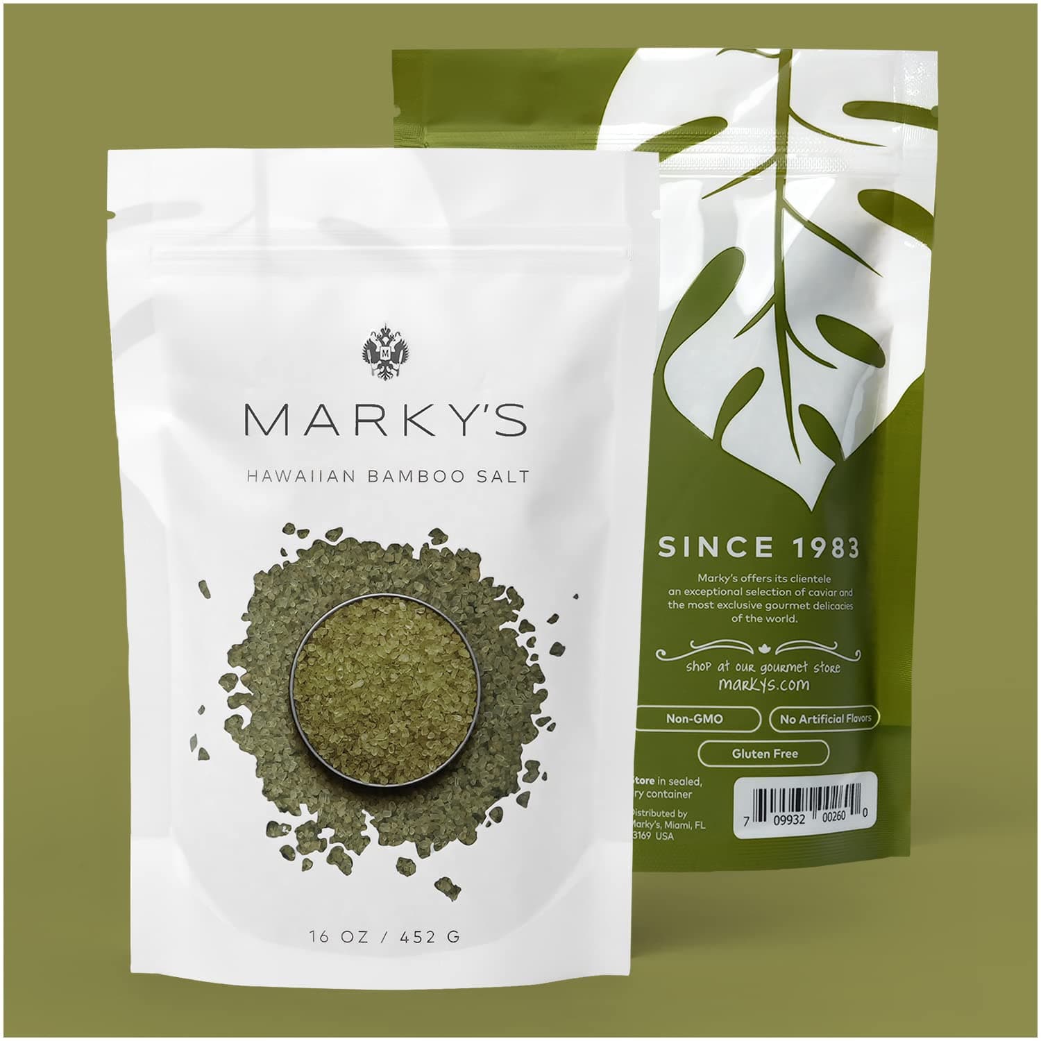 MARKY'S Hawaiian Bamboo Sea Salt Medium Coarse - 1 lb / 452 g