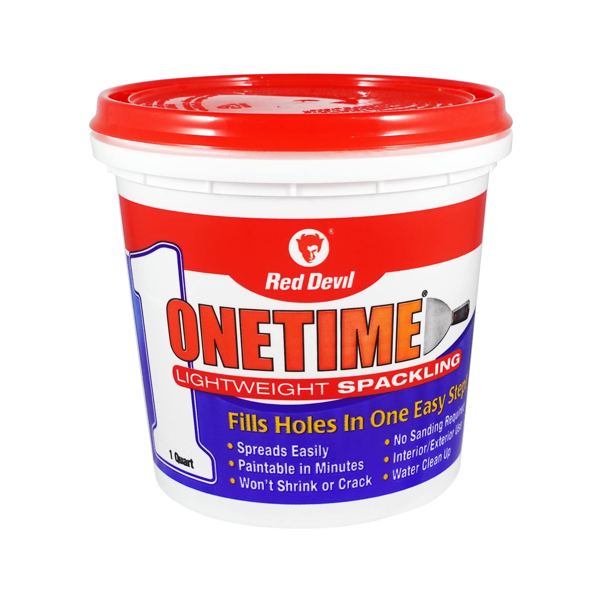 Red Devil 0544 ONETIME Lightweight Spackling, 1 Quart