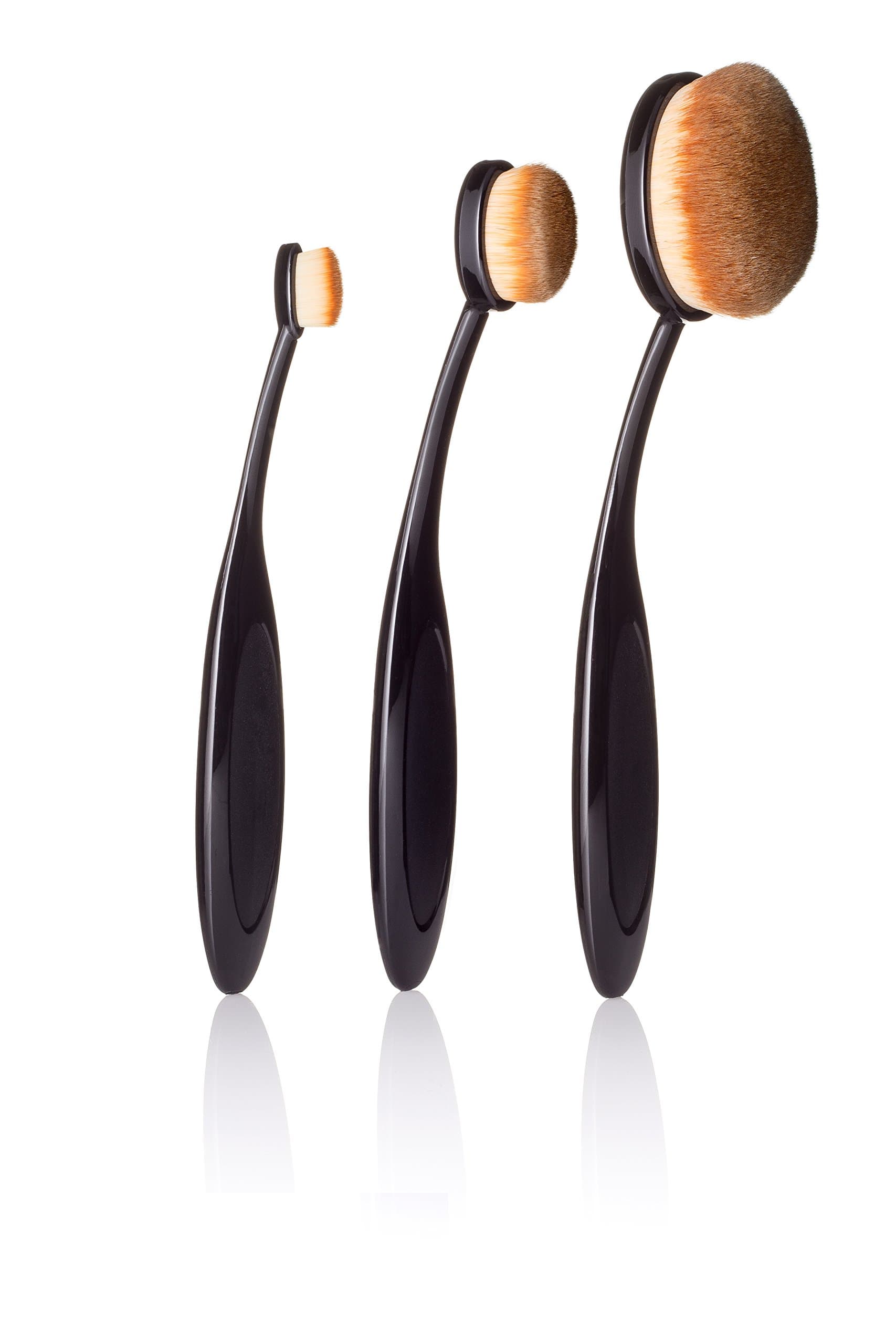 3 Piece Oval Makeup Brush Set || The Essentials Set By Kitsune Beauty