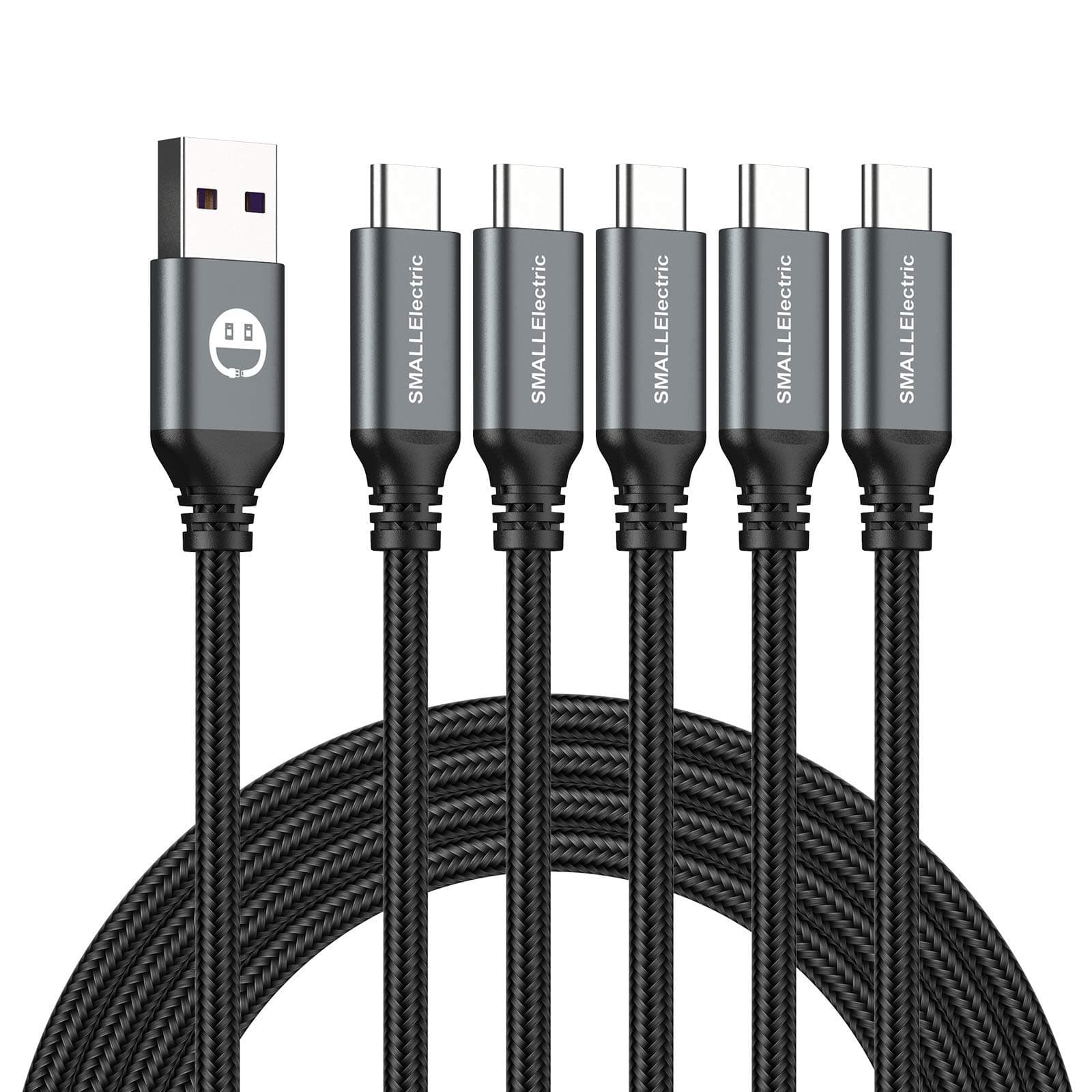 CarPlay USB Type C Cable 5-Pack 3FT, USB Type A to C Fast Car Charger Cords for Braided Fast Charging Cable for 17/17 Pro/16e/16/15 Pro Max/Samsung Galaxy Note S20 S10 S9 S8 Plus LG V50 V40 G8 G7