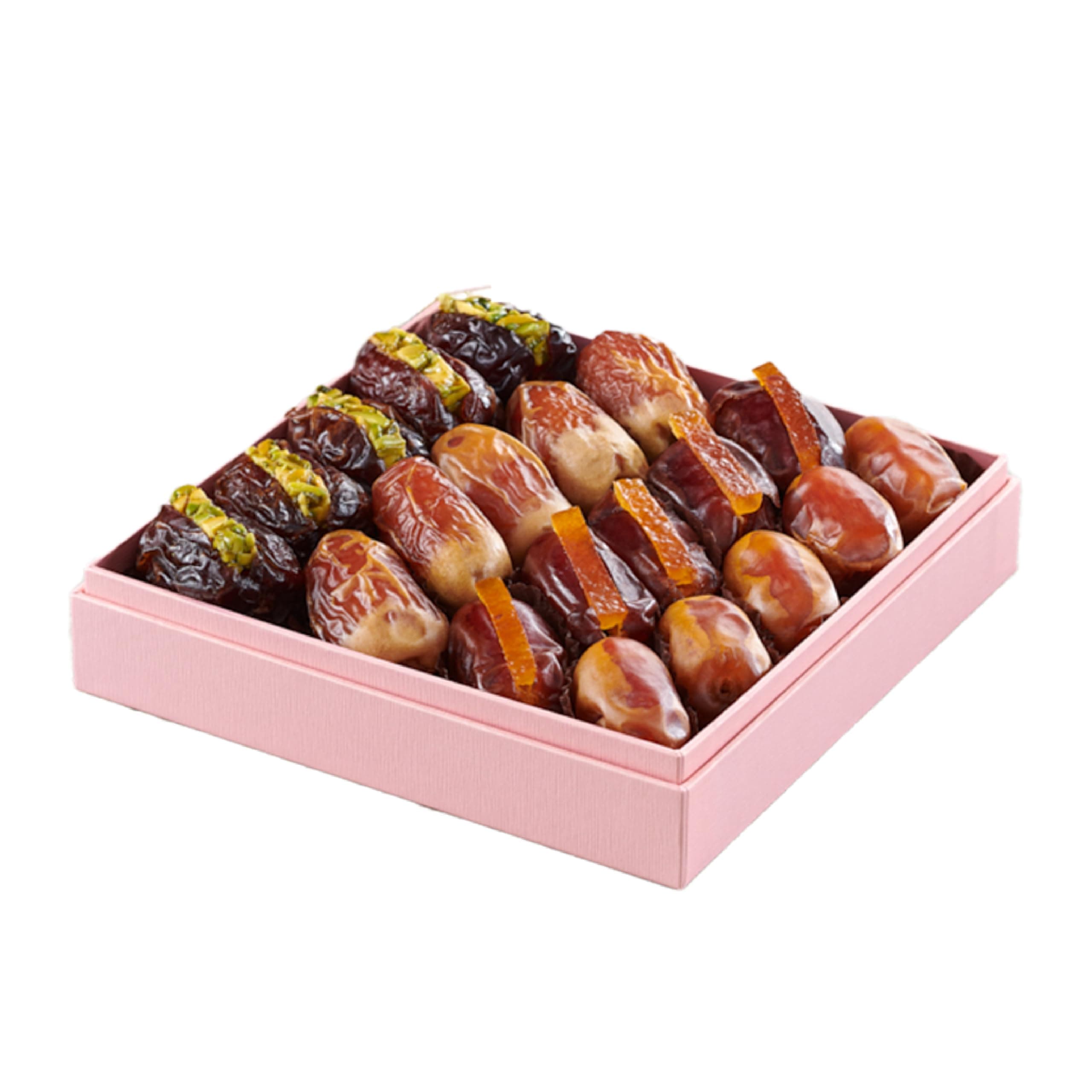 Bateel Pastel Petal Gift Set – Small Assorted Dates | Luxury Collection of Plain & Filled Organic Dates | Elegant Pink Gift Box