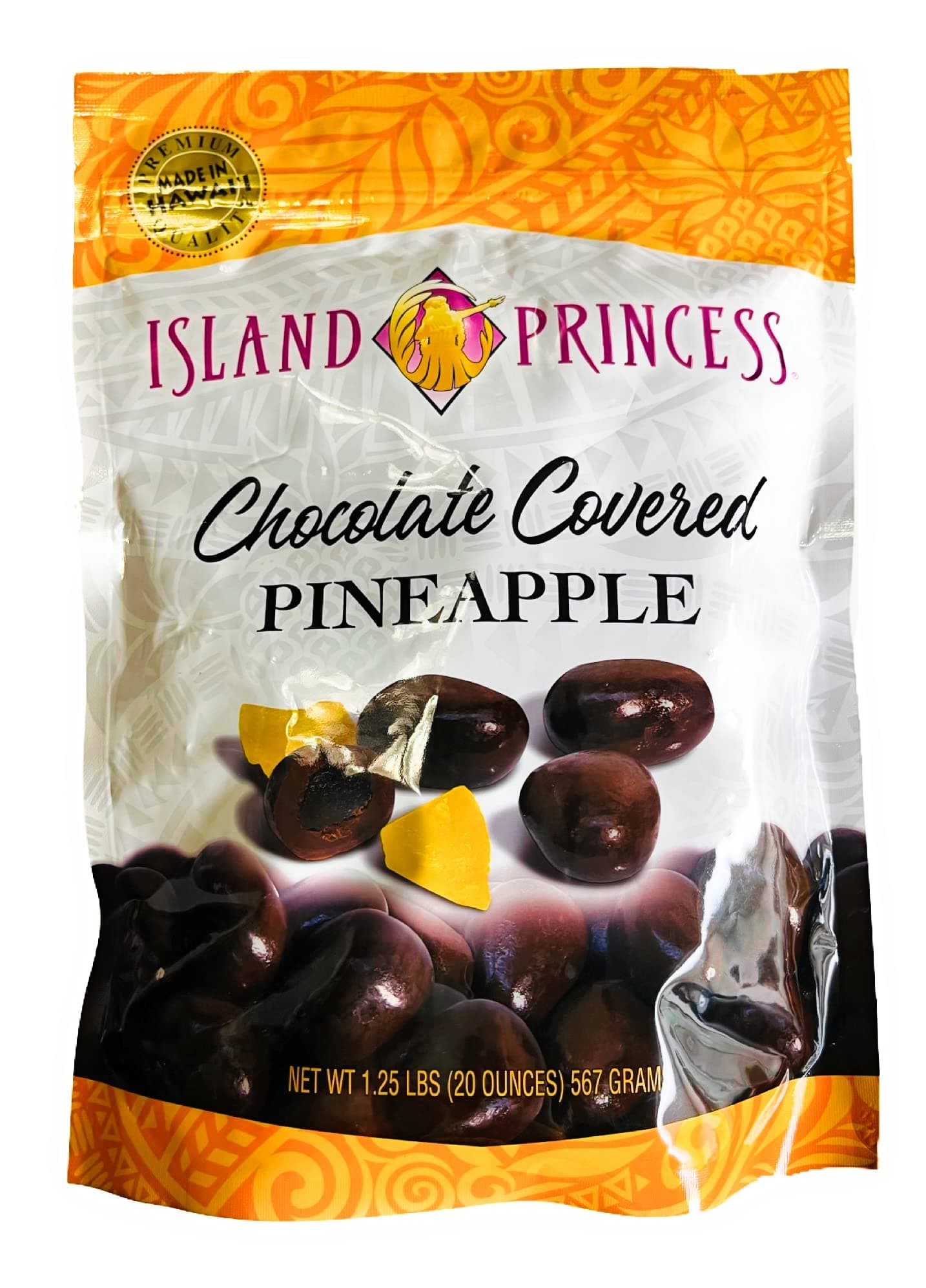 Island Princess Premium Chocolate Covered Pineapple 1.25 Pound