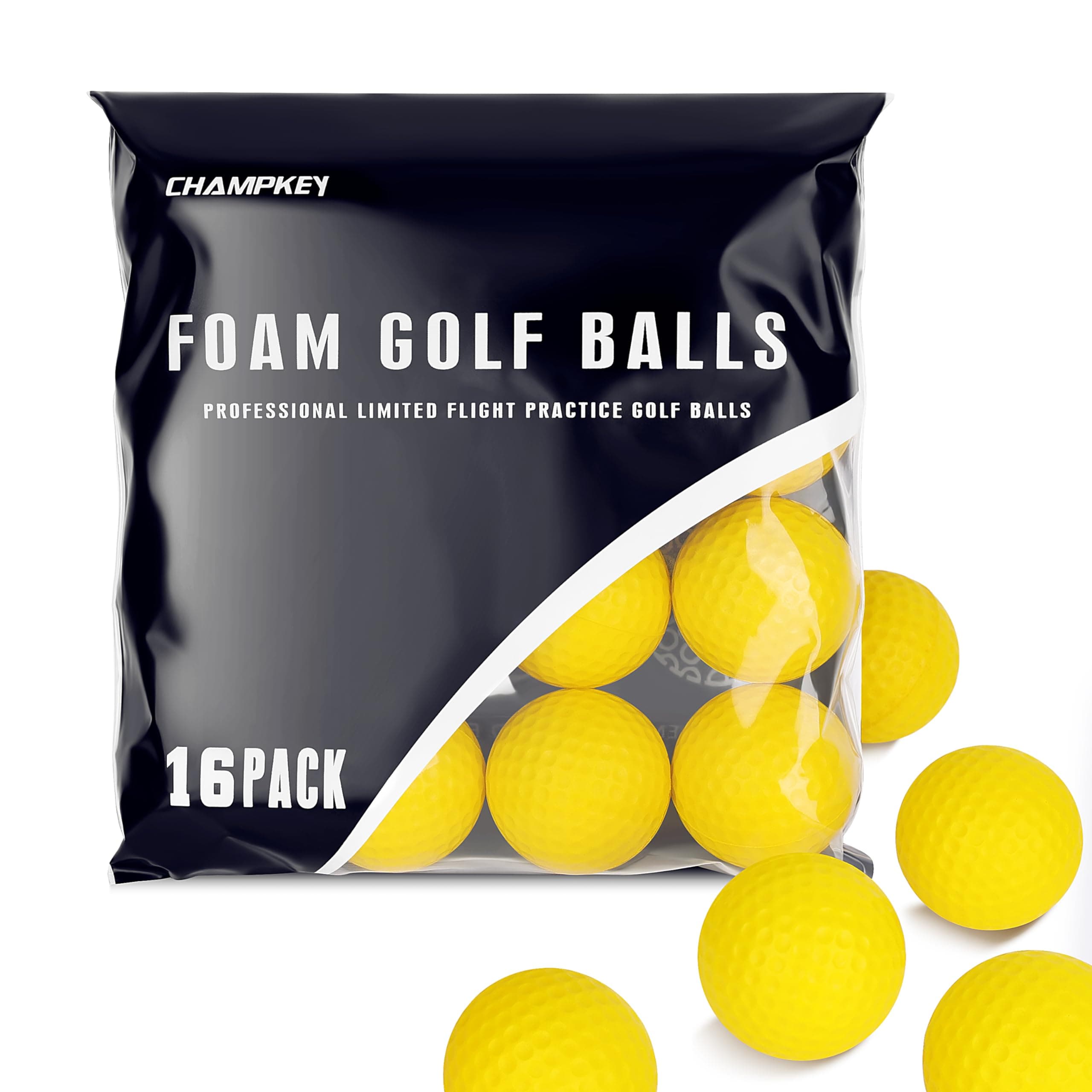 Practice Foam Golf Balls(16 Pack or 32 Pack) | True Spin and Feel Practice Golf Balls | Weighted Foam Balls Ideal for Indoor or Outdoor Training