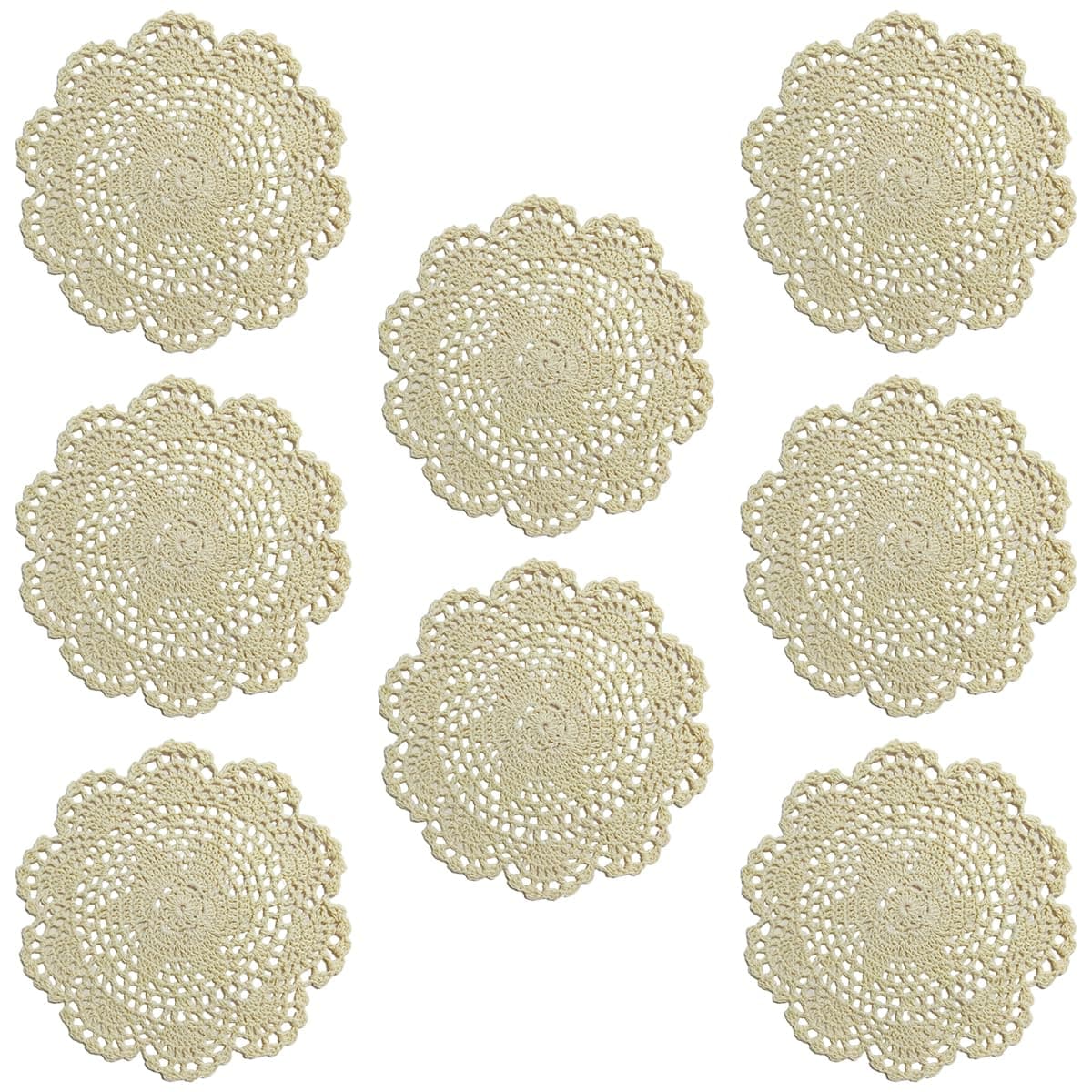 8 Inch Beige Doilies