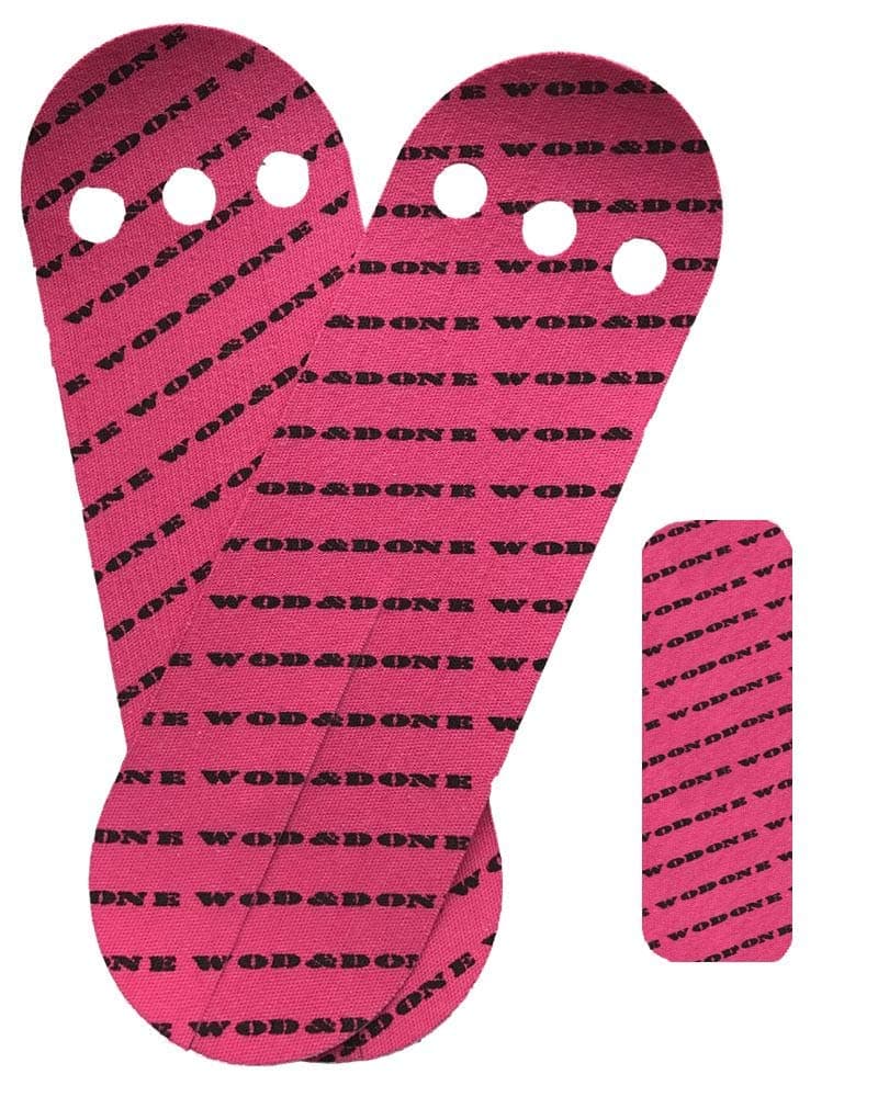 WOD and Done Grips and Hook Grip Bundle - 10-20 Grips / 12-24 Hook - Self Adhesive - Skin Tight - Chalk and Sweat Friendly